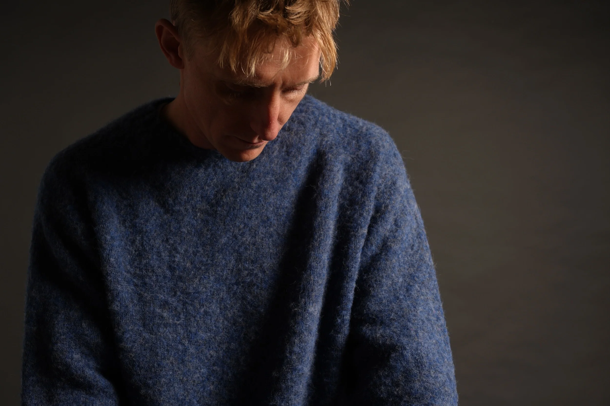 Brushed Shetland Lambswool Jumper North Sea - Image 8