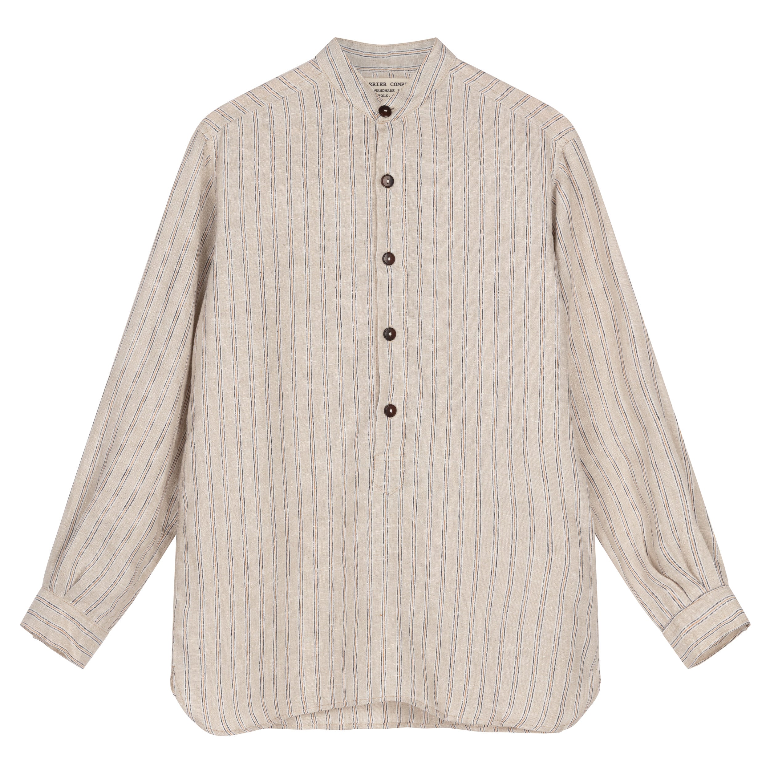 Collarless Irish Linen Shirt