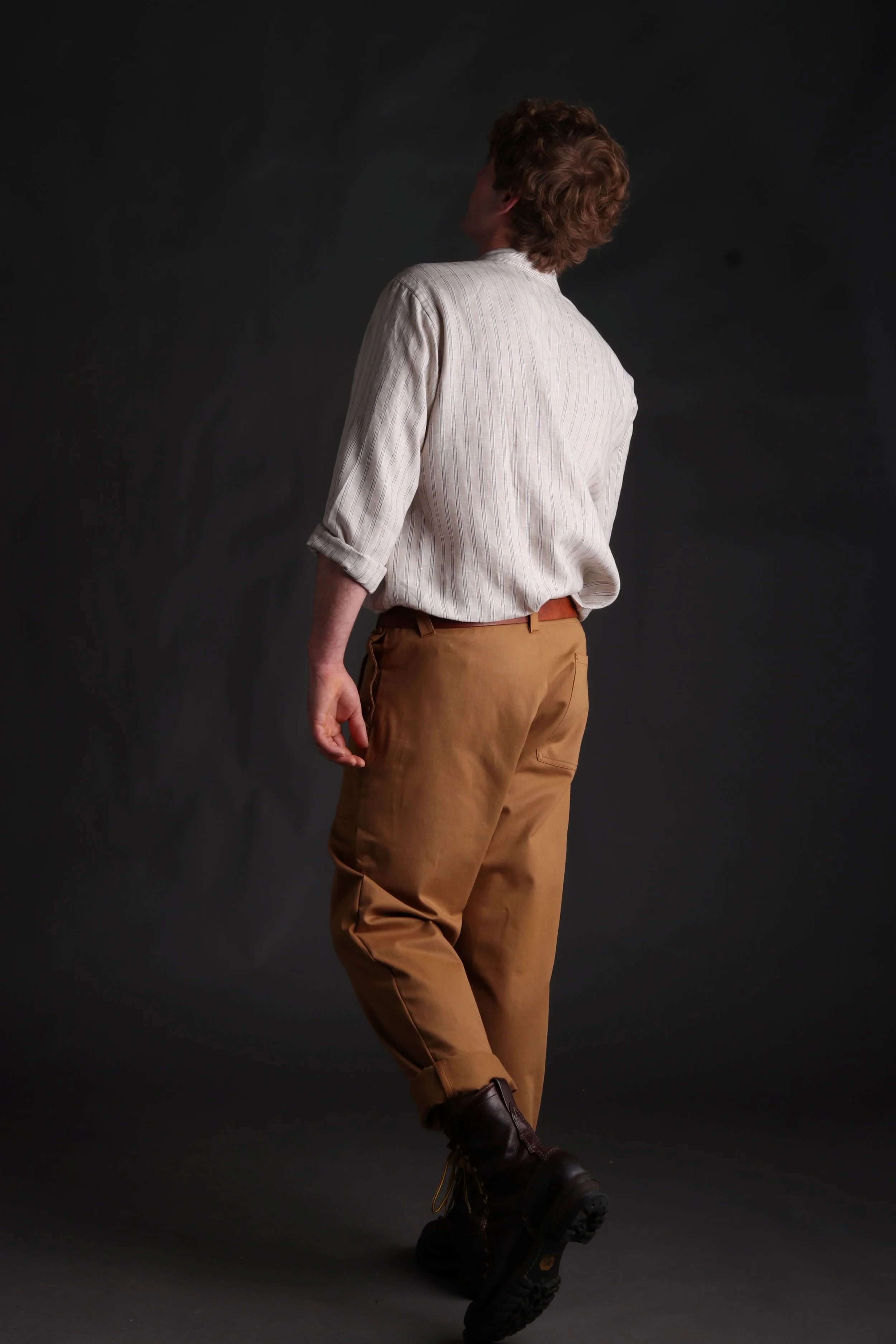 Collarless Irish Linen Shirt - Image 17