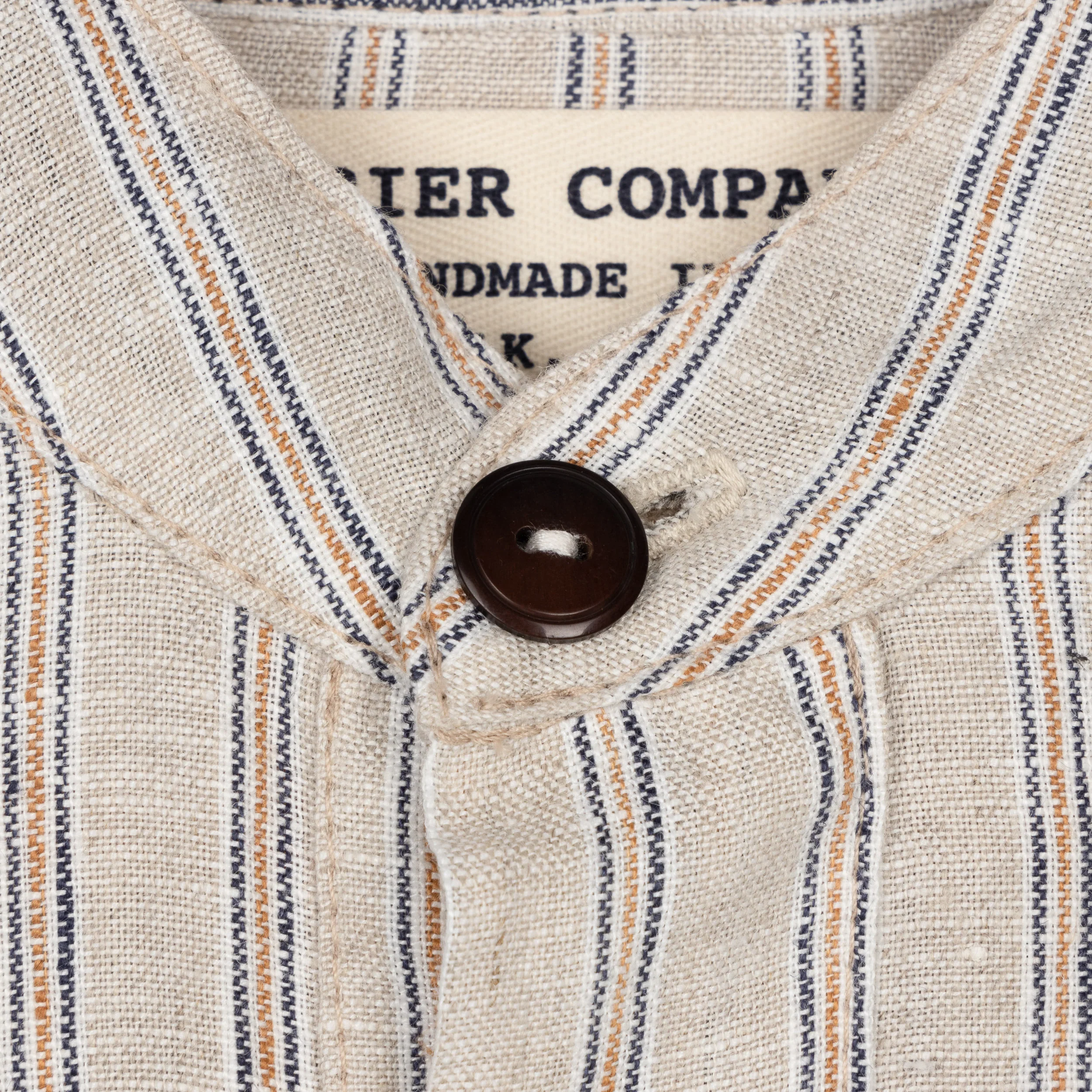 Collarless Irish Linen Shirt - Image 2