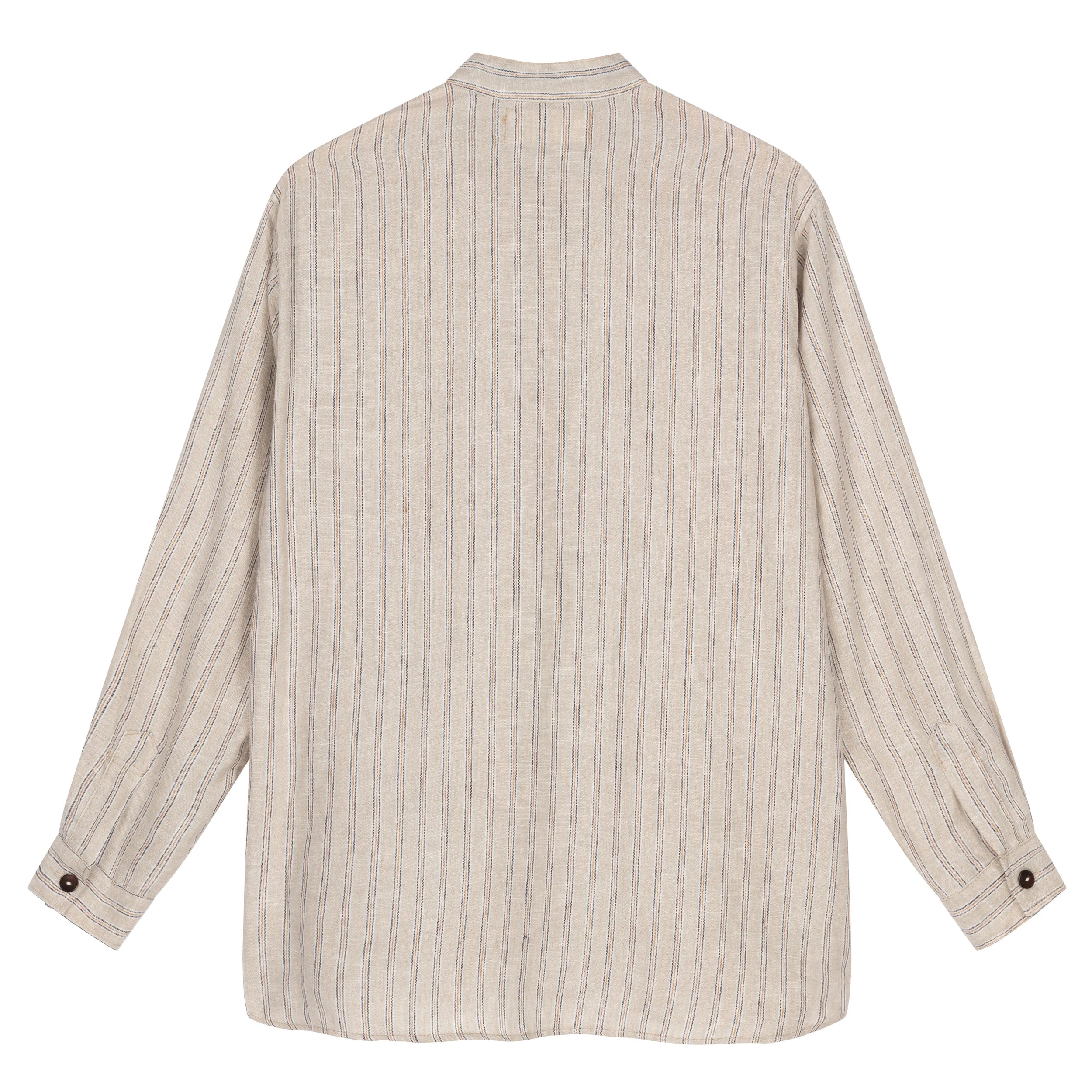 Collarless Irish Linen Shirt - Image 3