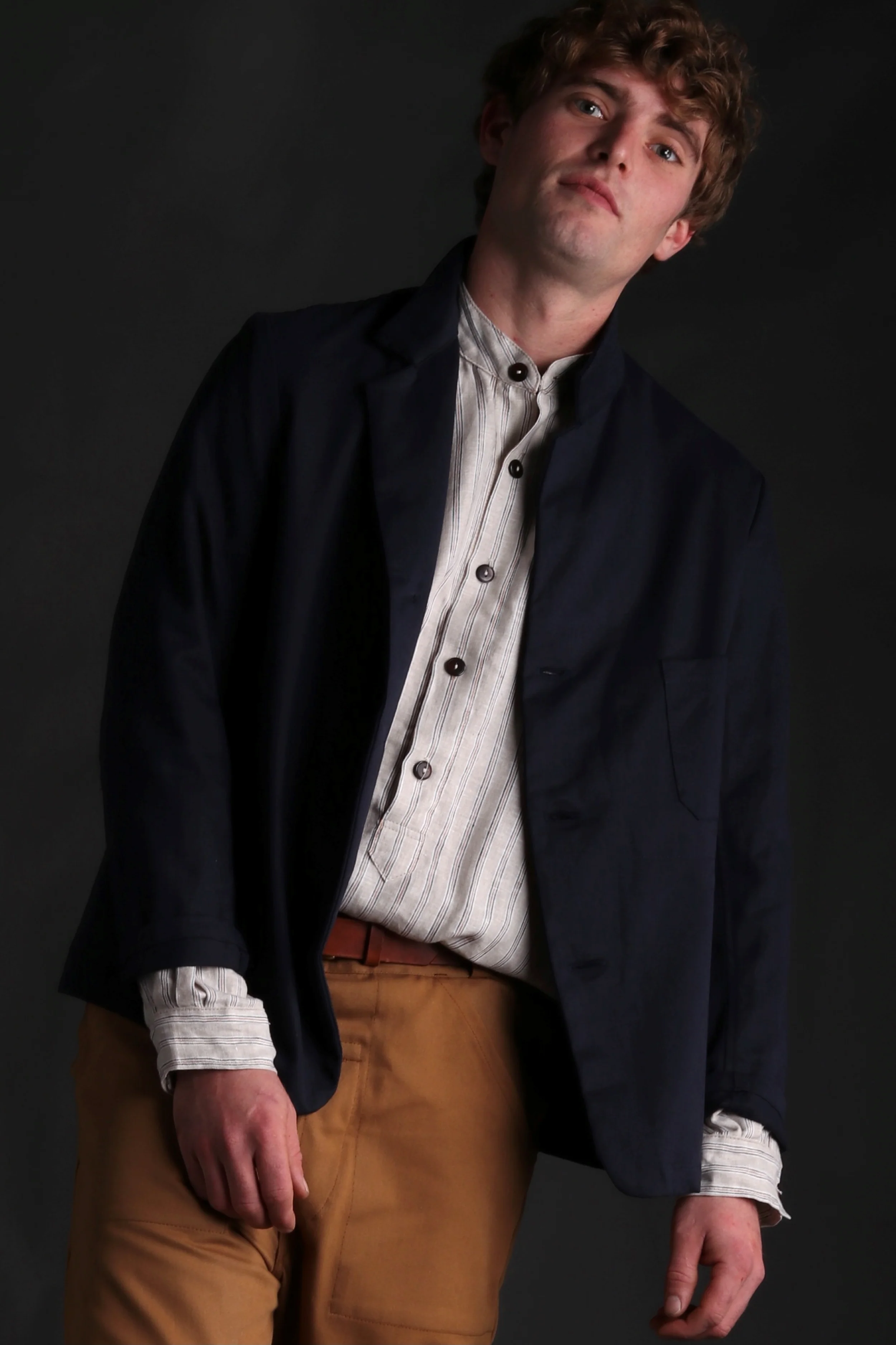 Collarless Irish Linen Shirt - Image 6