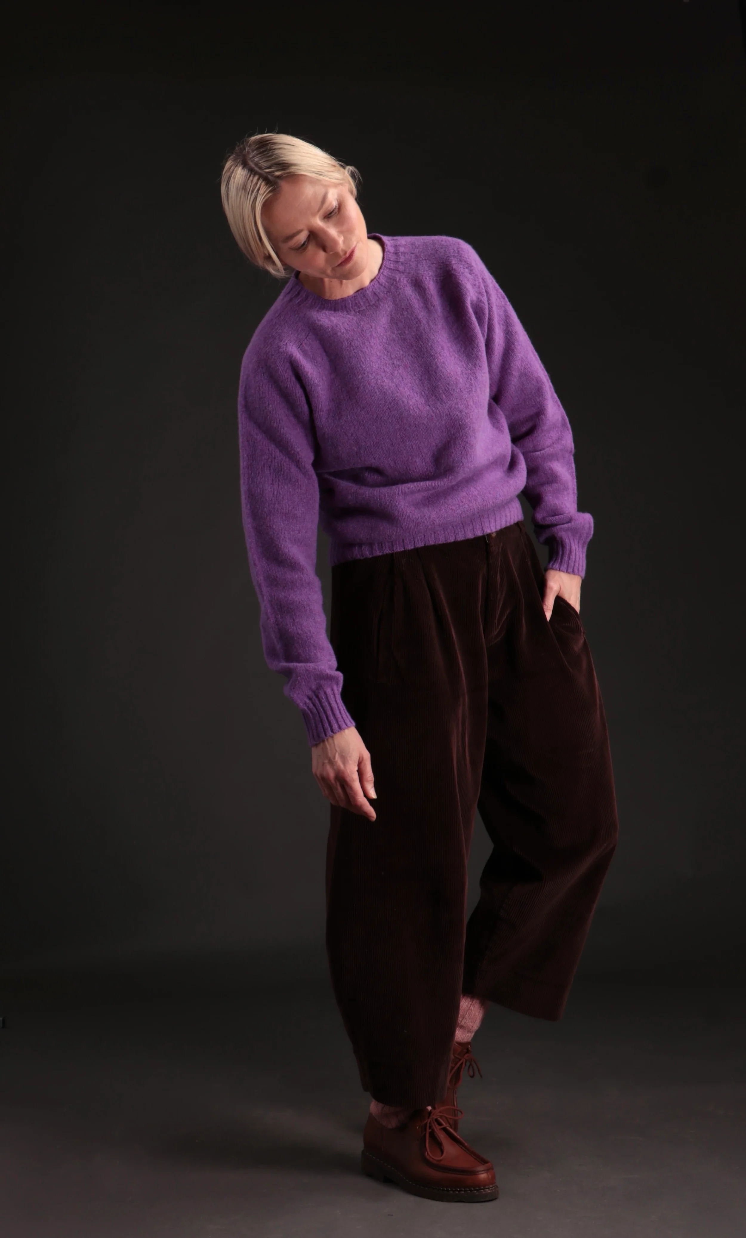 Dutch Trouser in Chocolate Brown Corduroy - Image 4