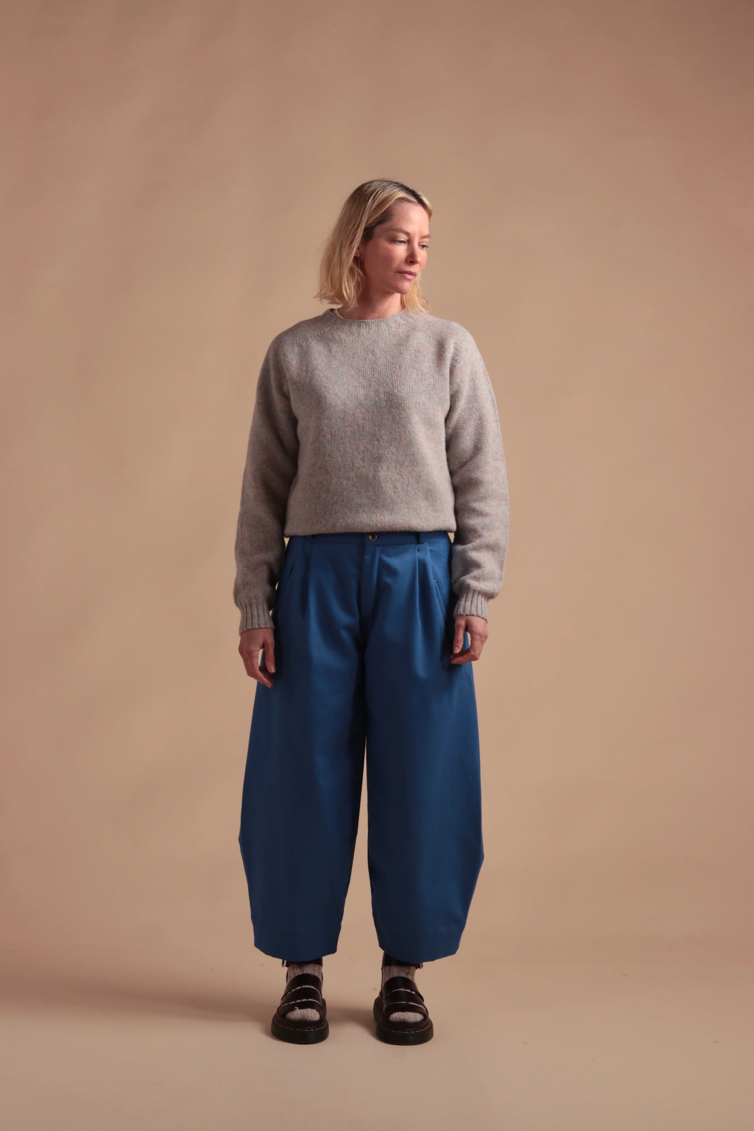 Archive Dutch Trouser in Sky Cotton Drill - Image 4
