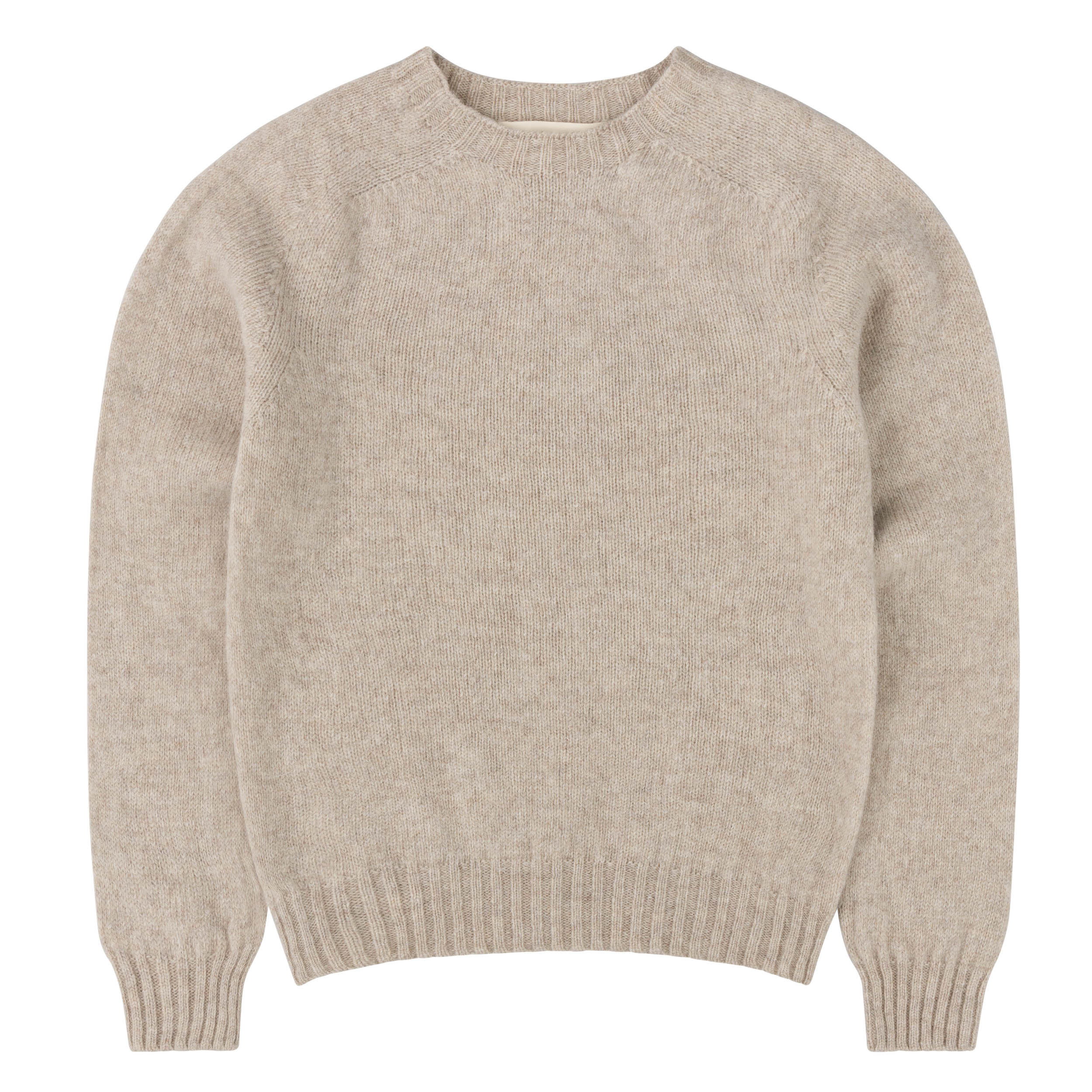 Shetland Lambswool Jumper in Buff