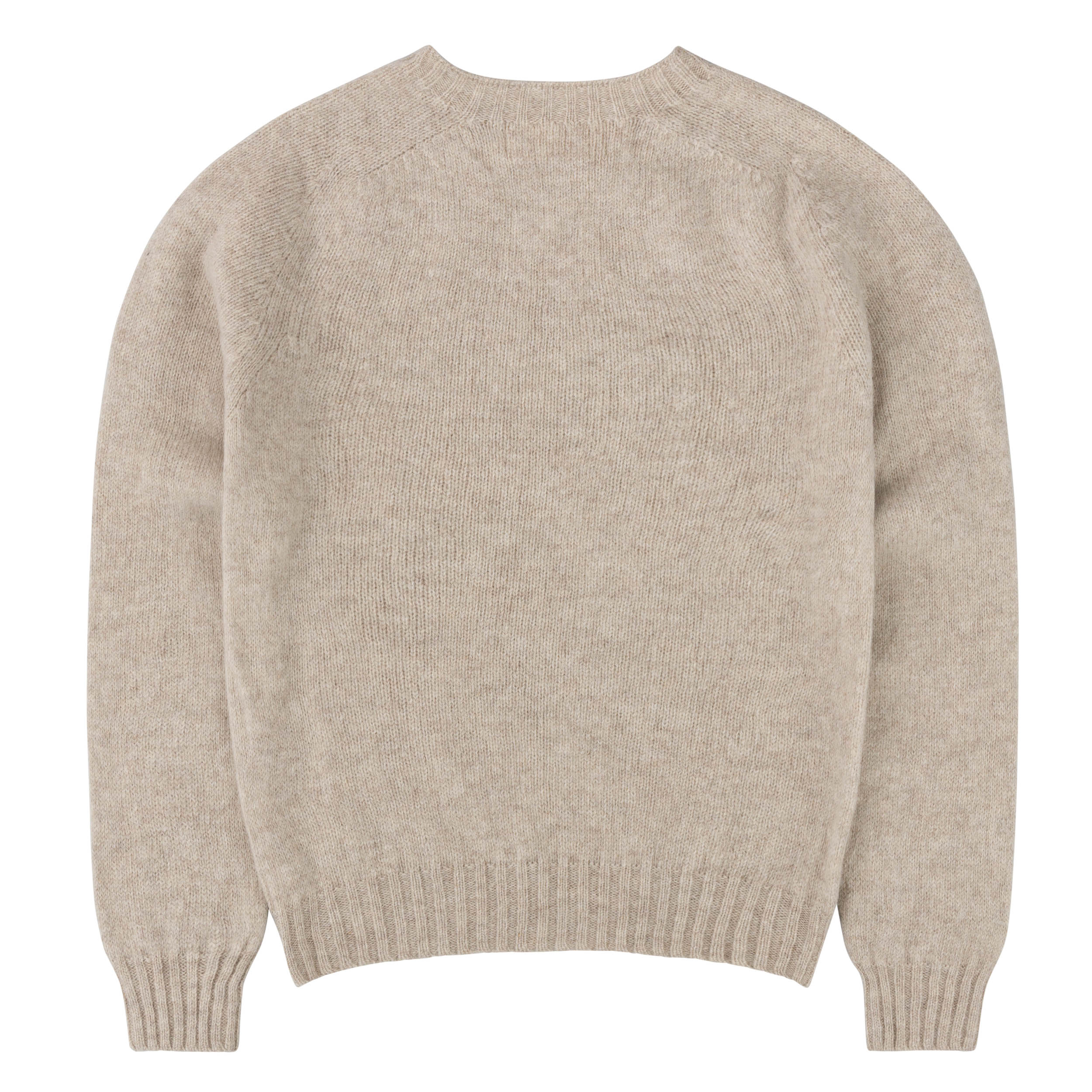 Shetland Lambswool Jumper in Buff - Image 2