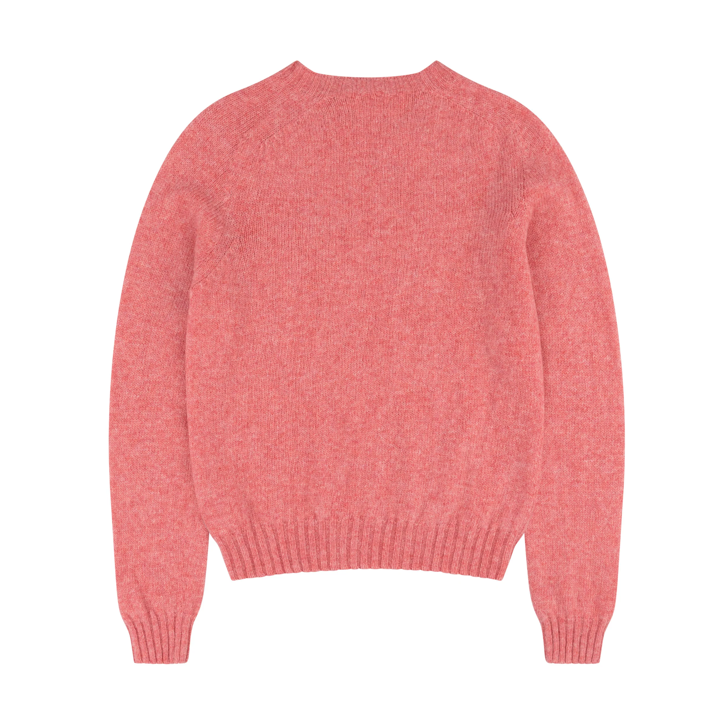 Shetland Lambswool Jumper in Salmon - Image 2