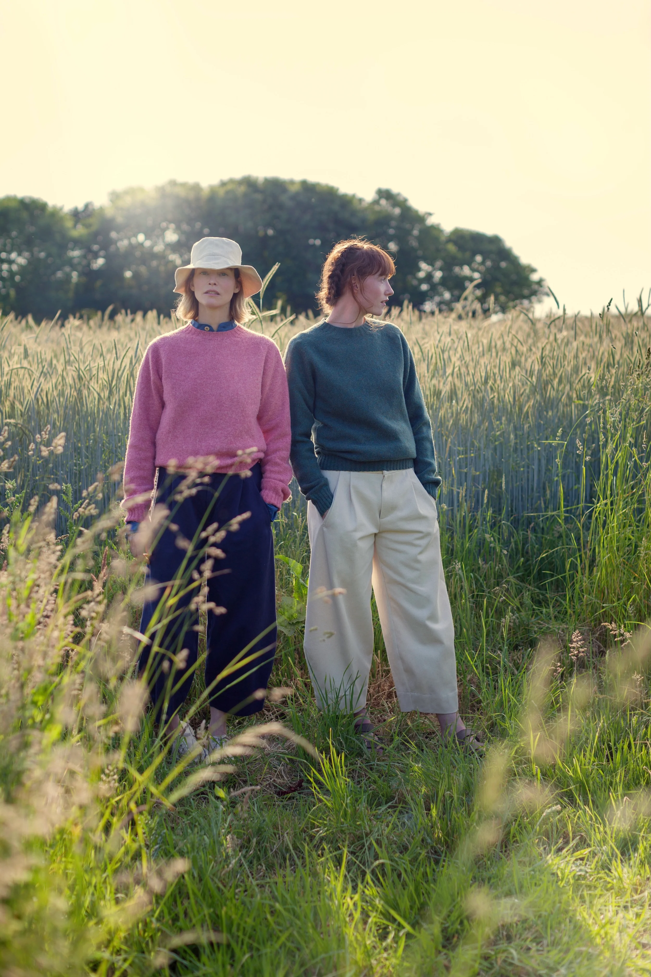 Shetland Lambswool Jumper in Salmon - Image 6