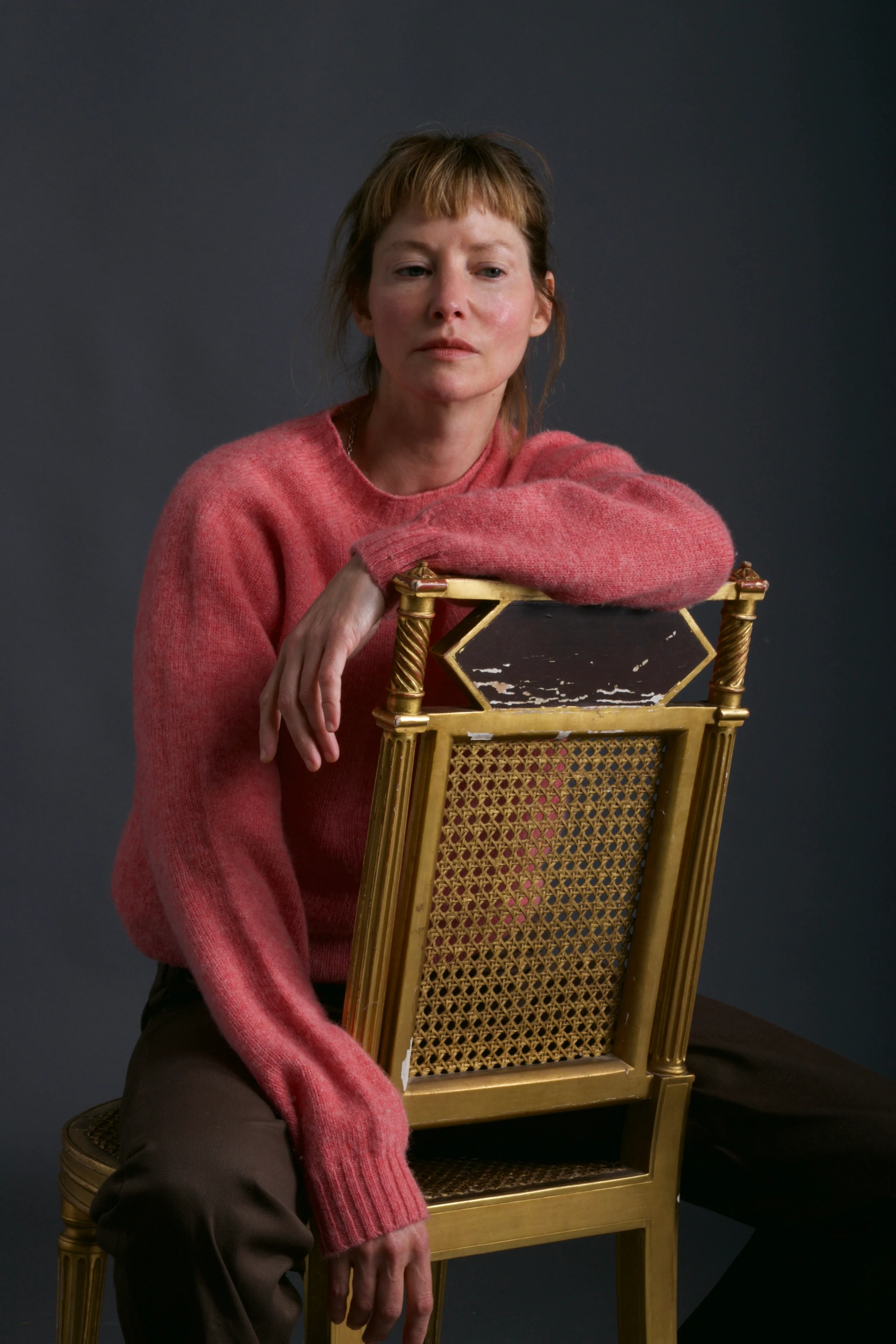Shetland Lambswool Jumper in Salmon - Image 7