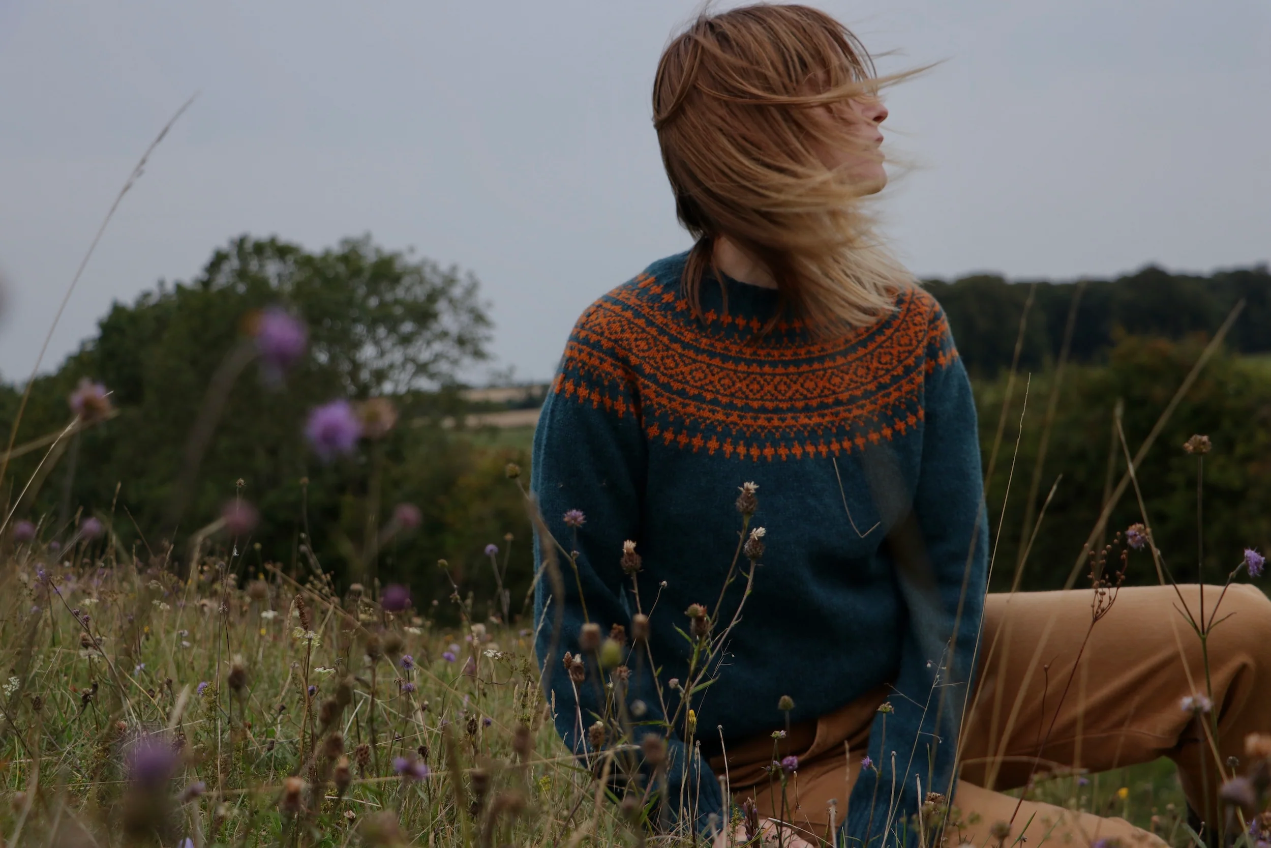 Shetland Lambswool Yoke Jumper - Image 6
