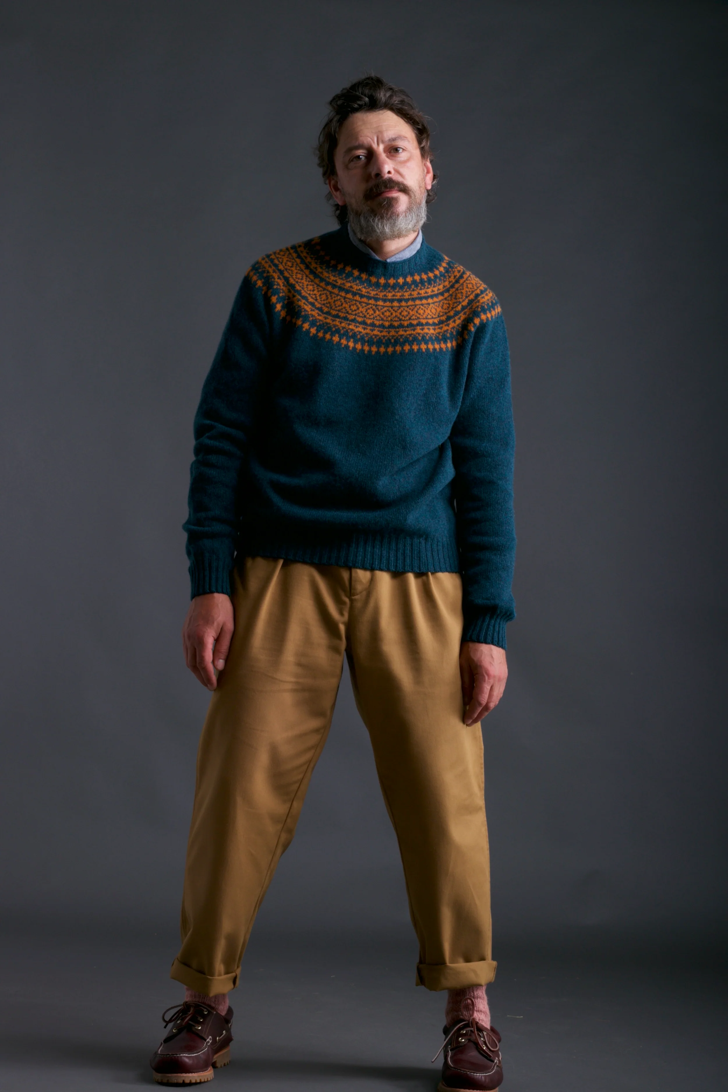 Shetland Lambswool Yoke Jumper - Image 7
