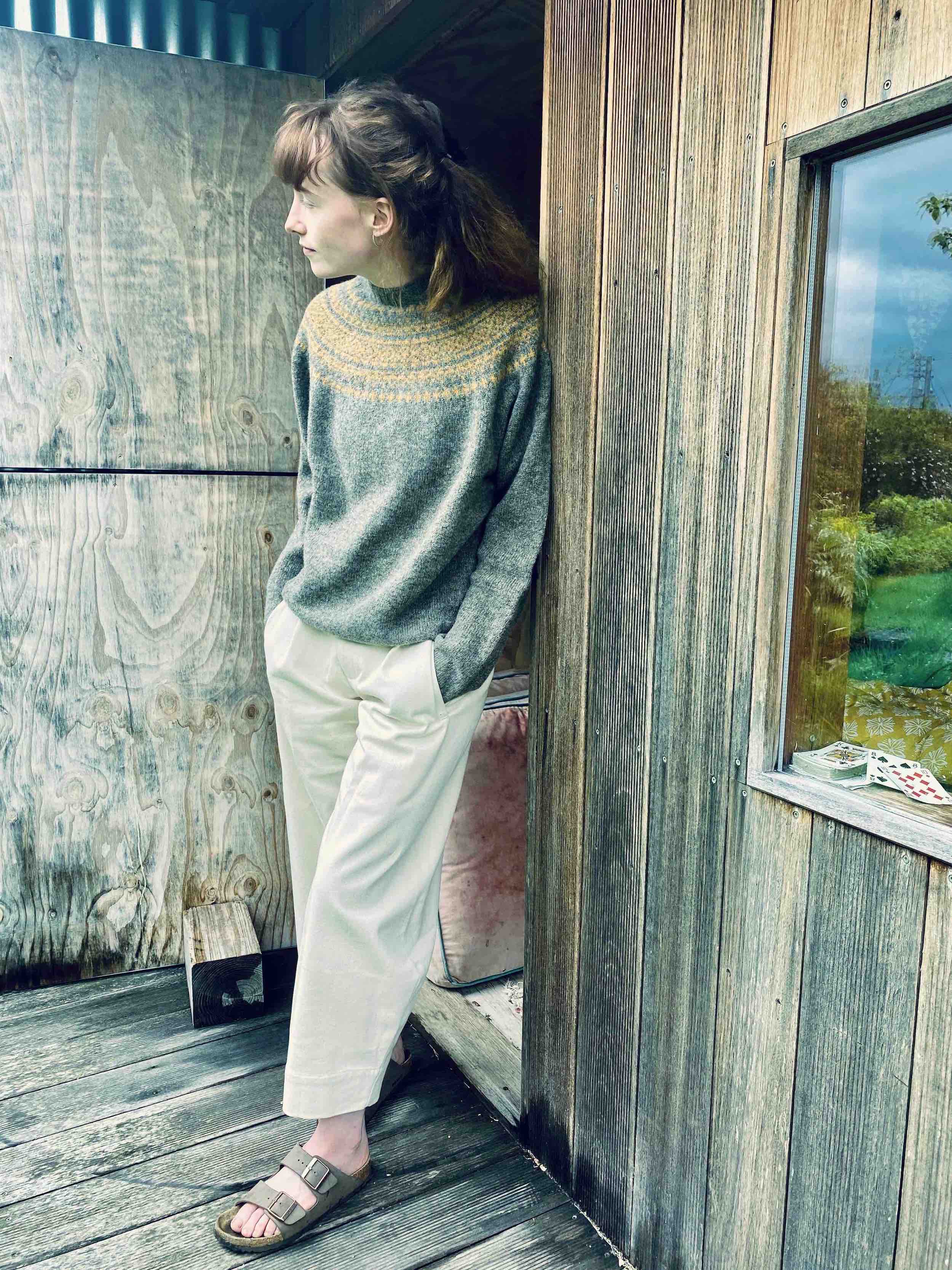 Shetland Lambswool Yoke Jumper - Image 6