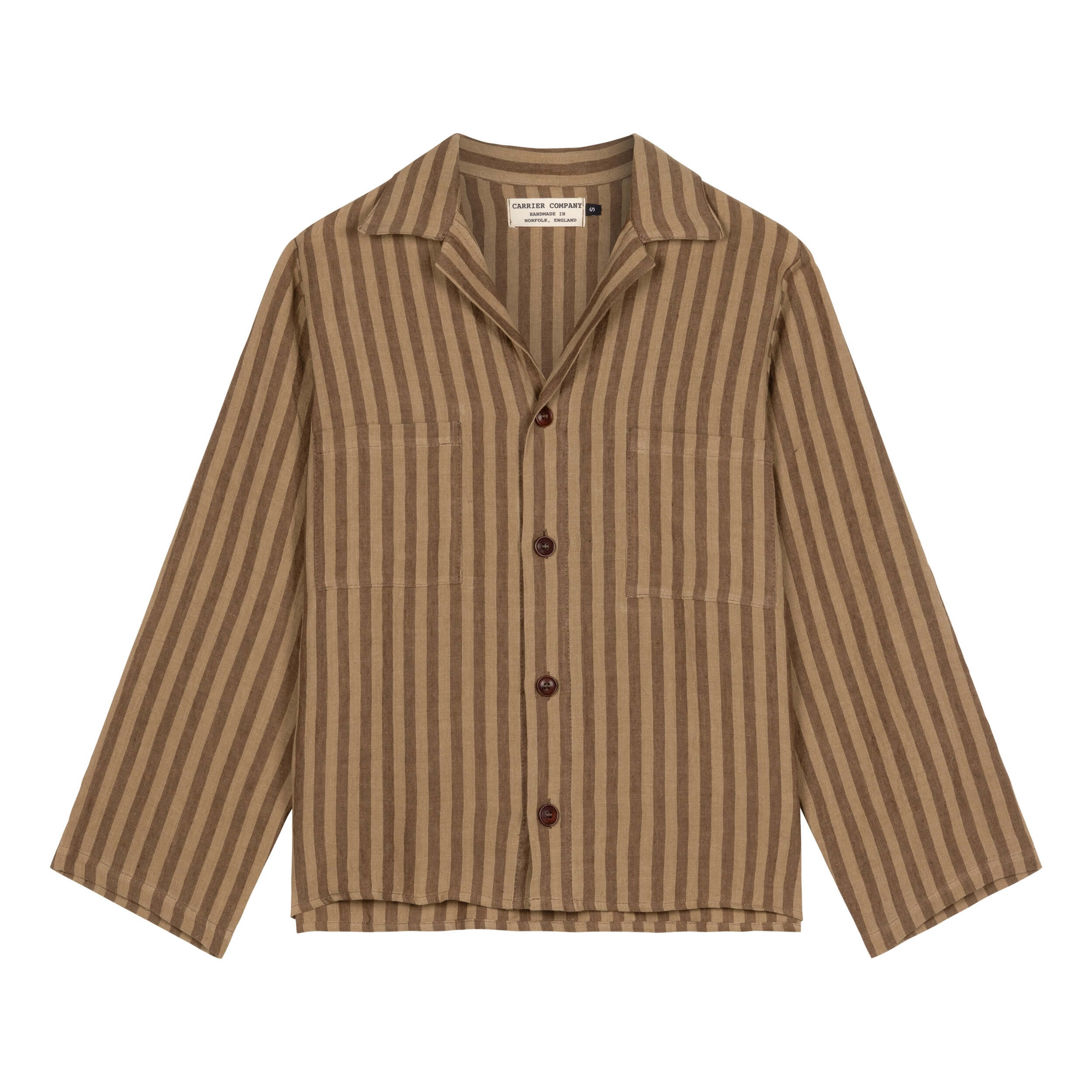 Tobacco Striped Irish Linen Pyjamas