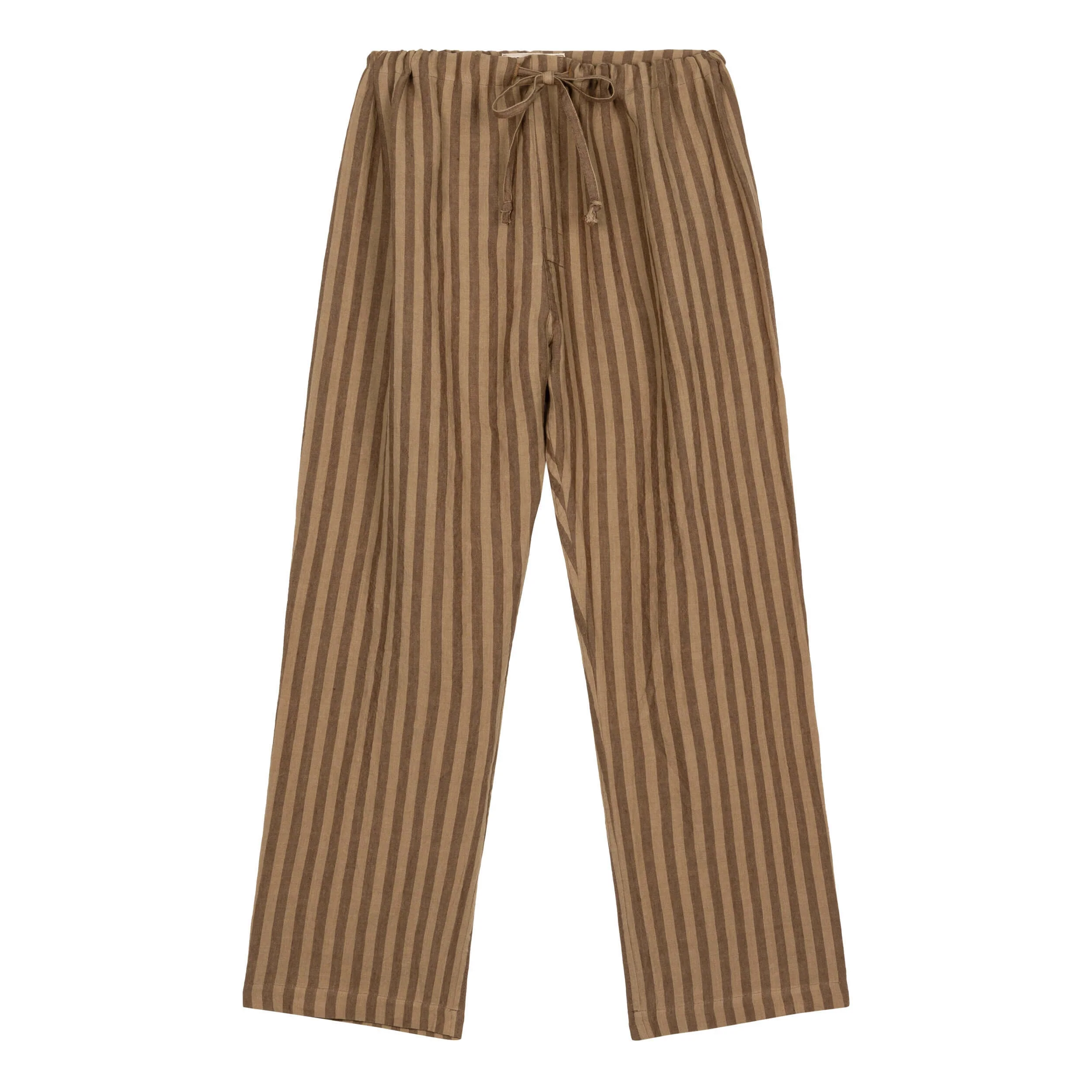 Tobacco Striped Irish Linen Pyjamas - Image 3