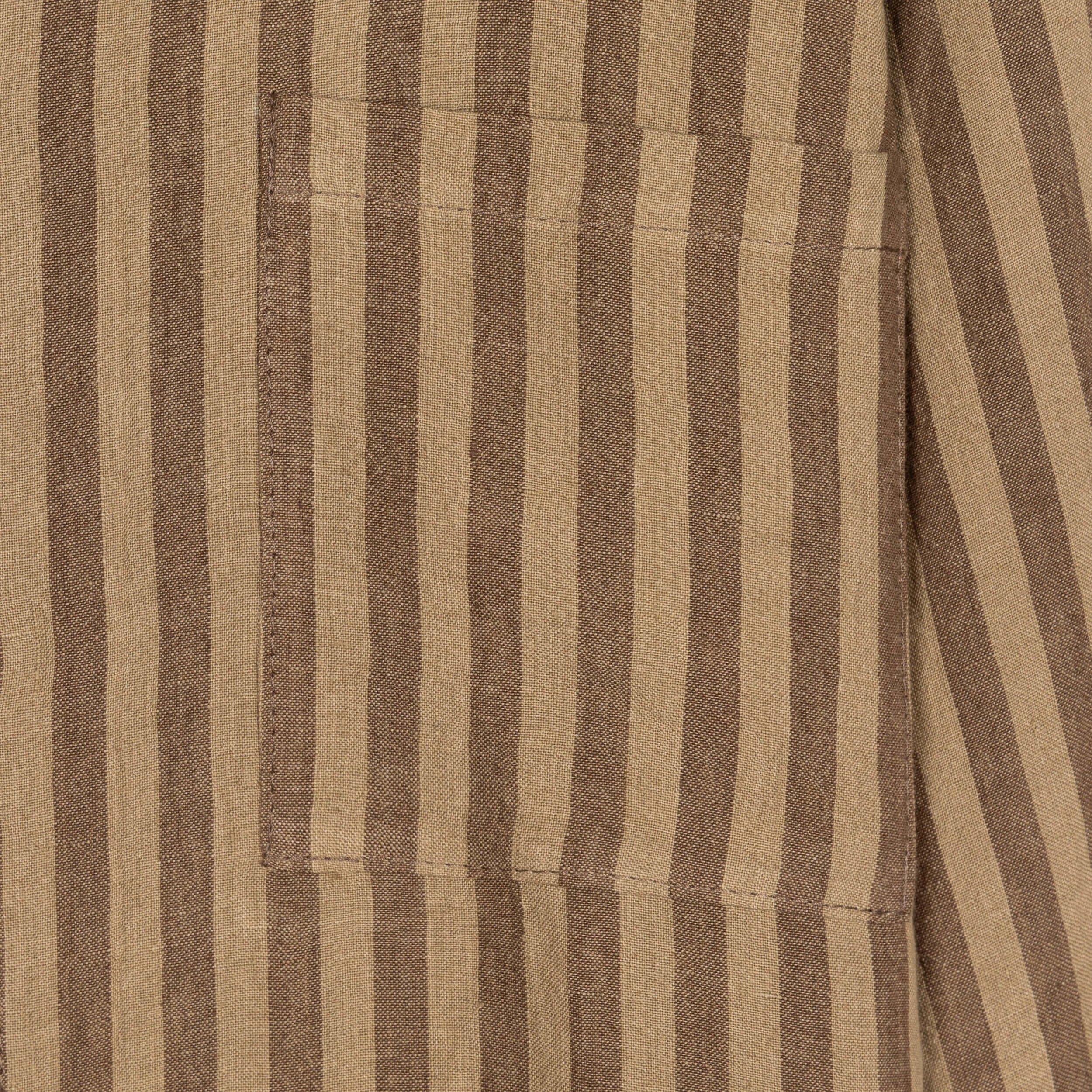 Tobacco Striped Irish Linen Pyjamas - Image 7