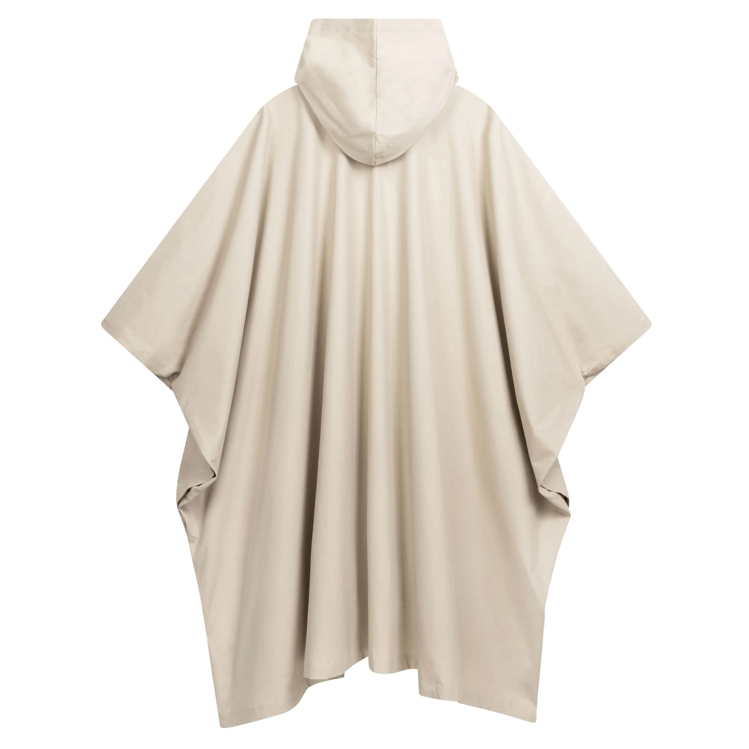 Long Hooded Rain Cape in Bone - Image 2