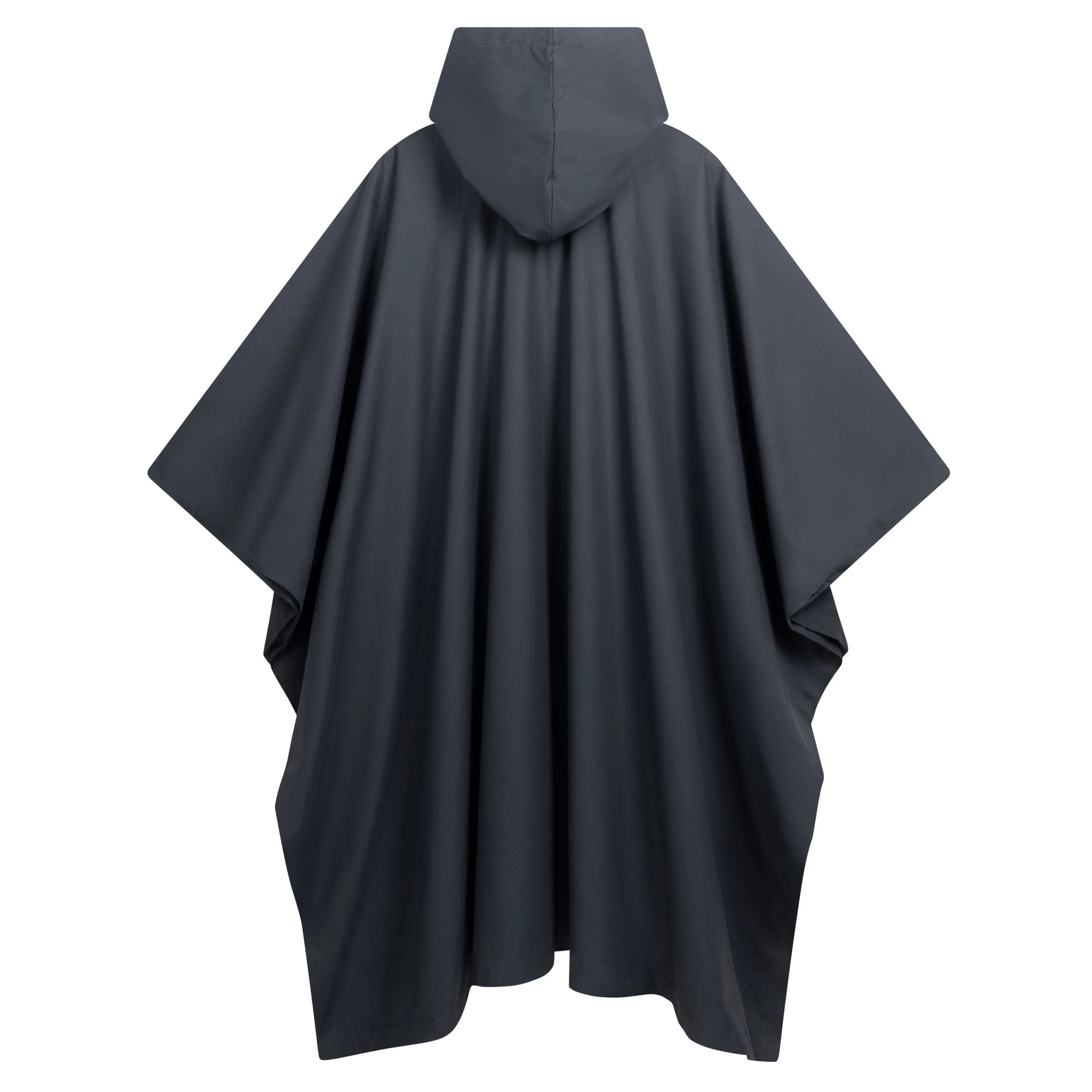 Long Hooded Rain Cape in Navy - Image 2
