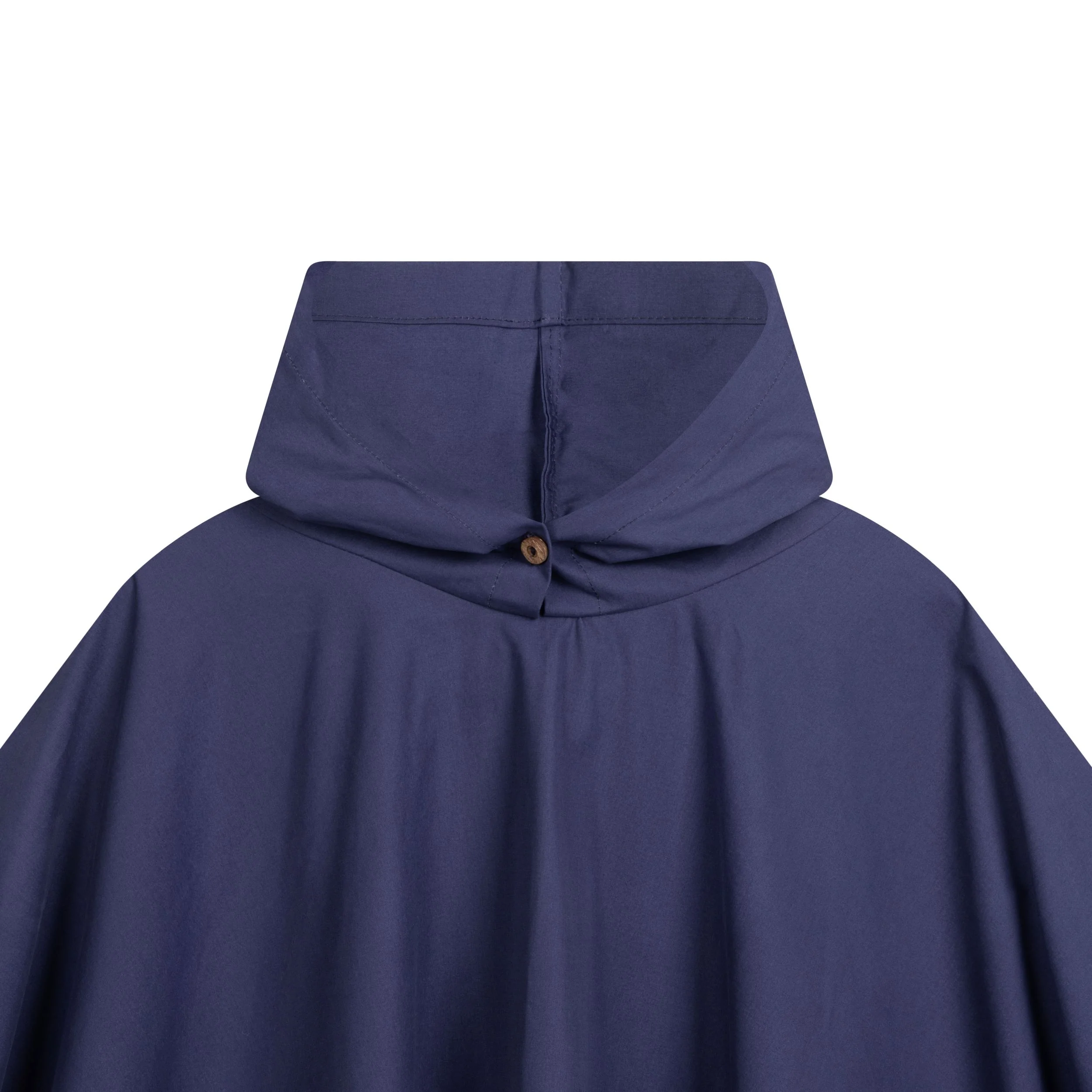 Long Hooded Rain Cape in Royal Blue - Image 3