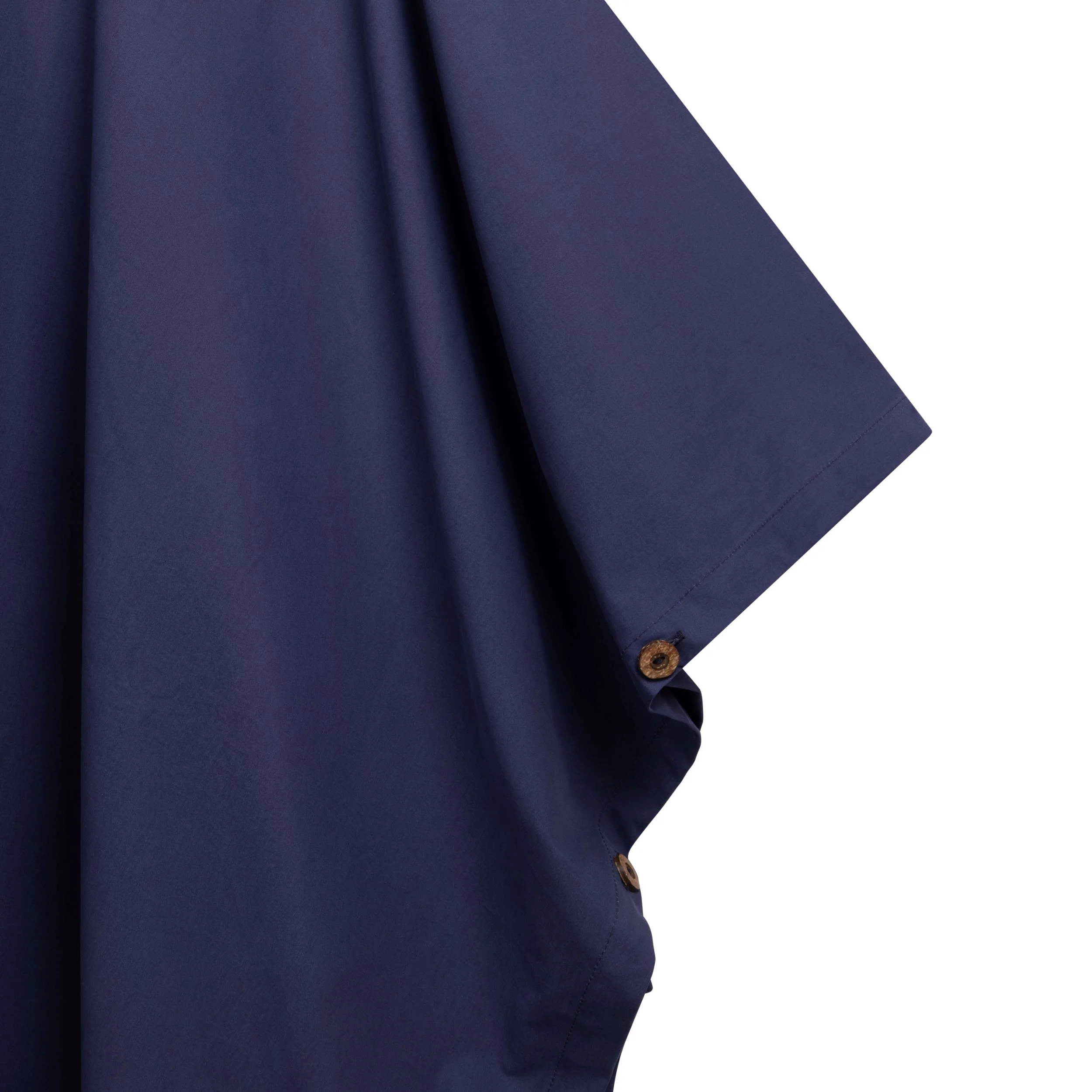 Long Hooded Rain Cape in Royal Blue - Image 4