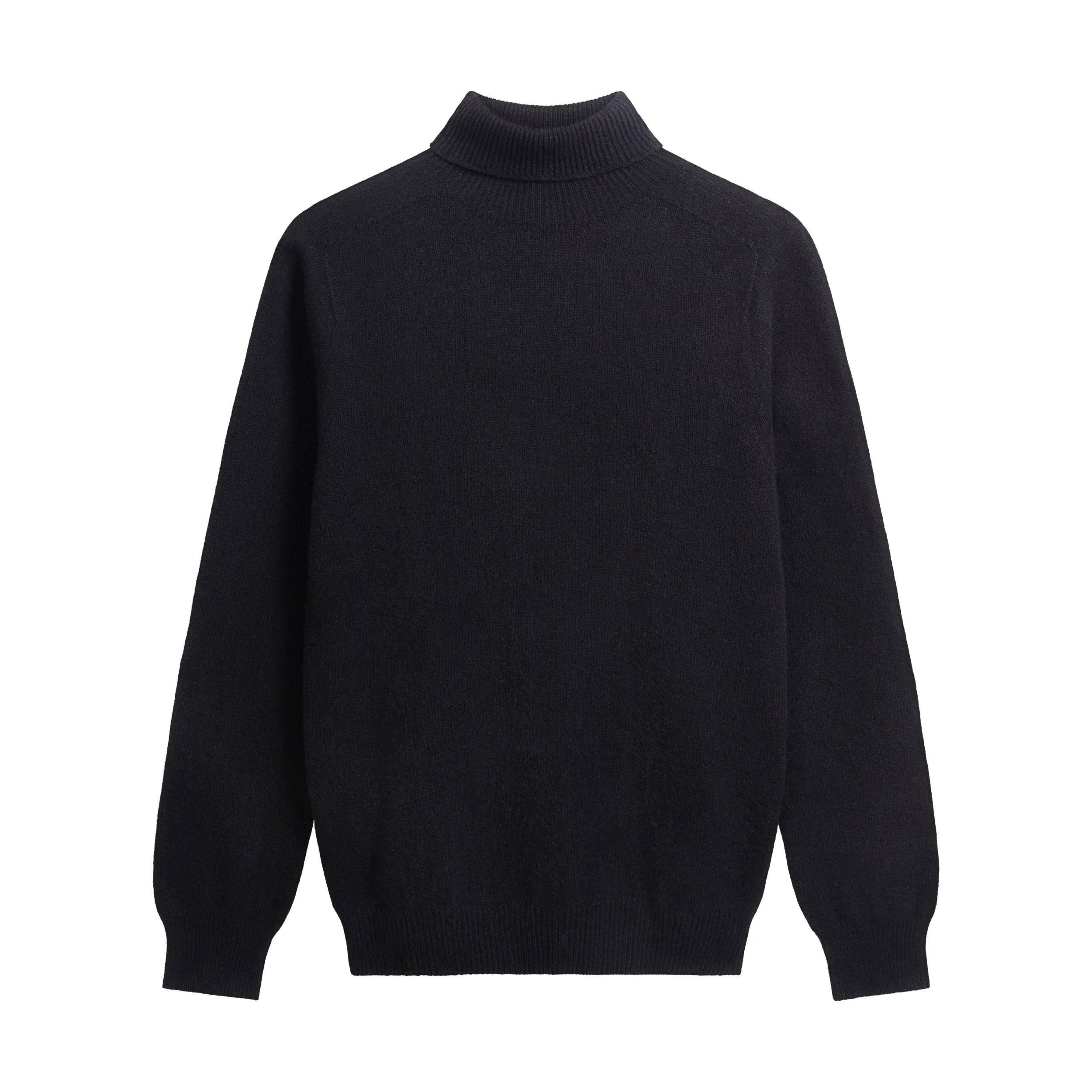 Merino & Cashmere Supersoft Roll Neck Jumper (Black)