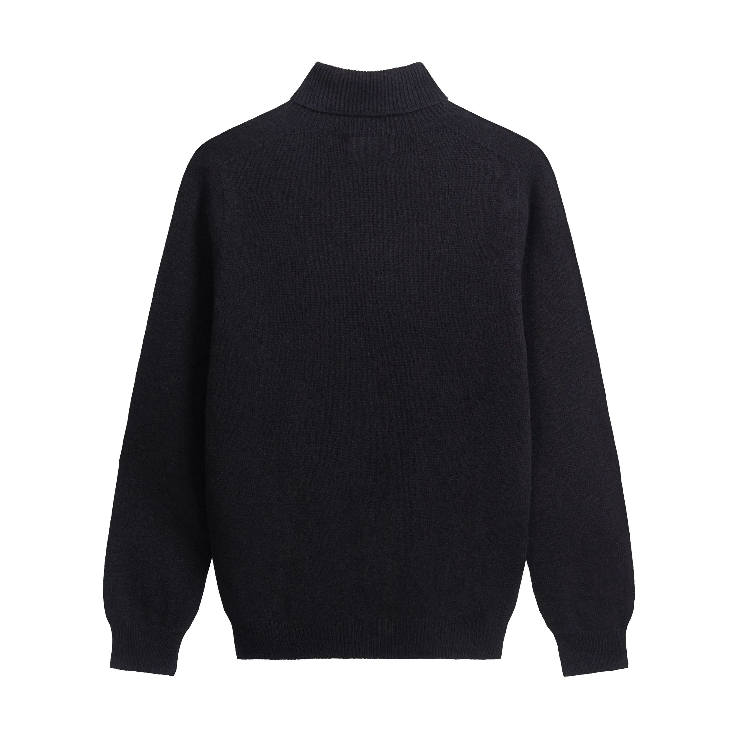 Merino & Cashmere Supersoft Roll Neck Jumper (Black) - Image 2