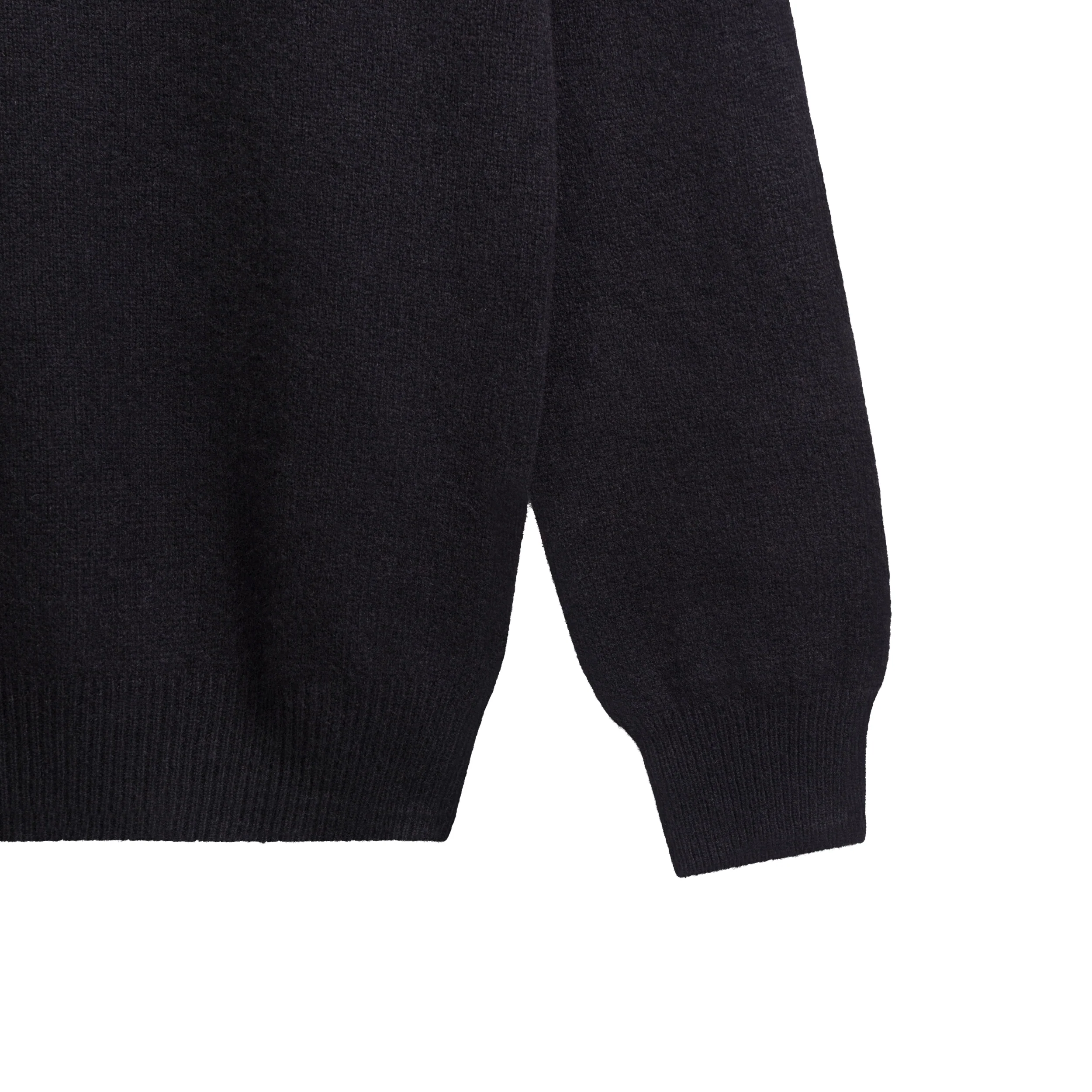 Merino & Cashmere Supersoft Roll Neck Jumper (Black) - Image 4