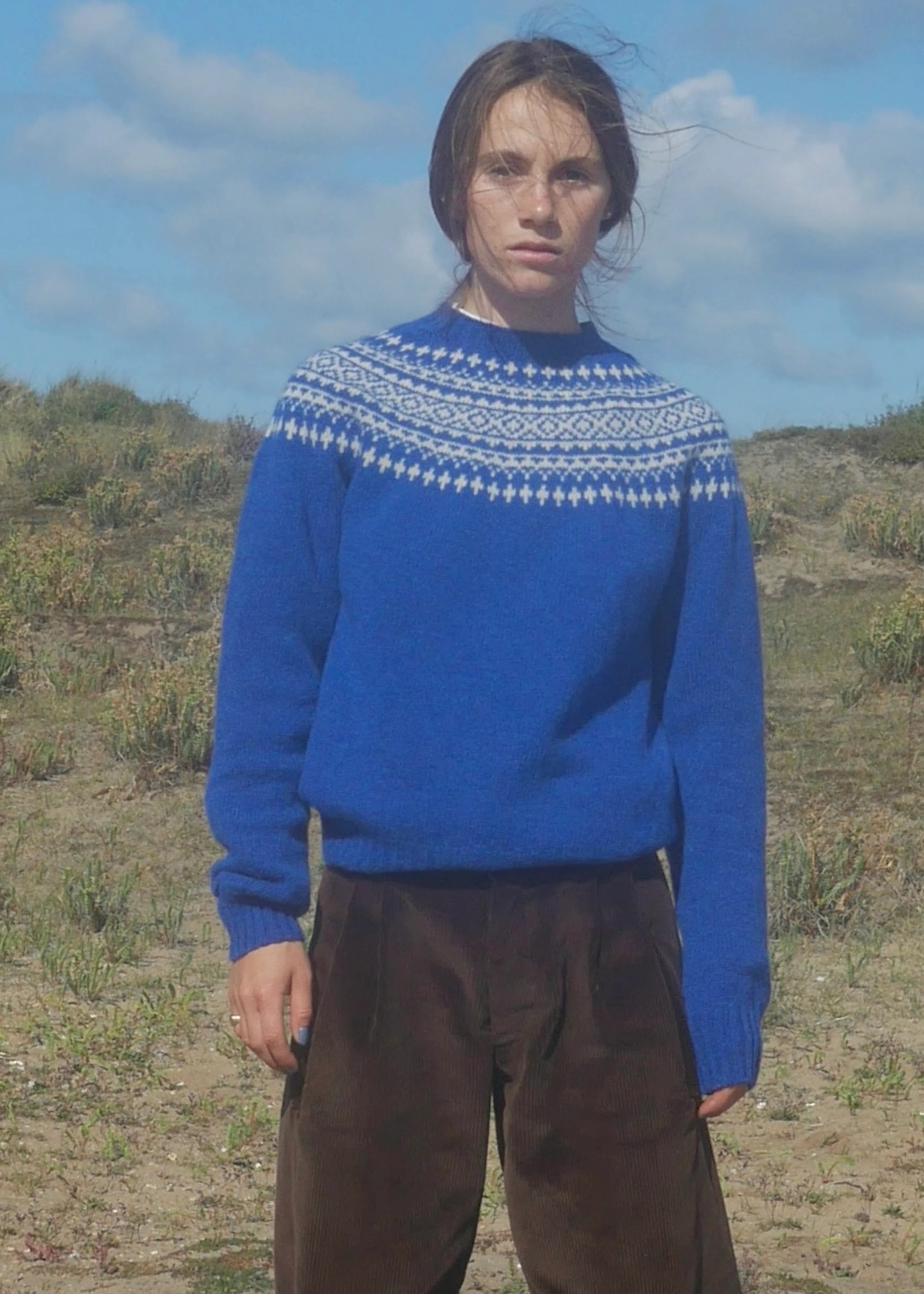Shetland Lambswool Yoke Jumper - Image 5