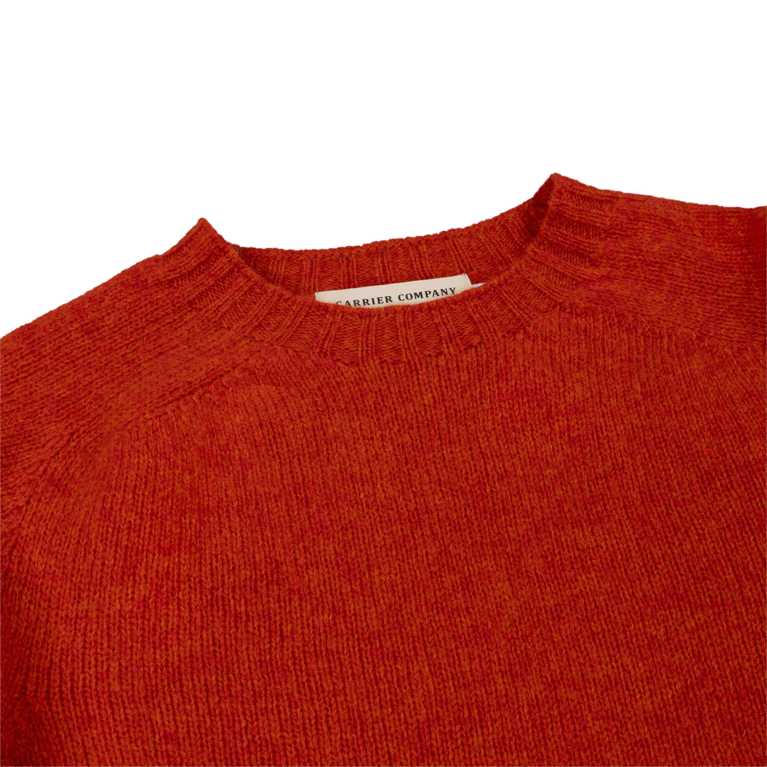 Shetland Lambswool Jumper in Tang - Image 2