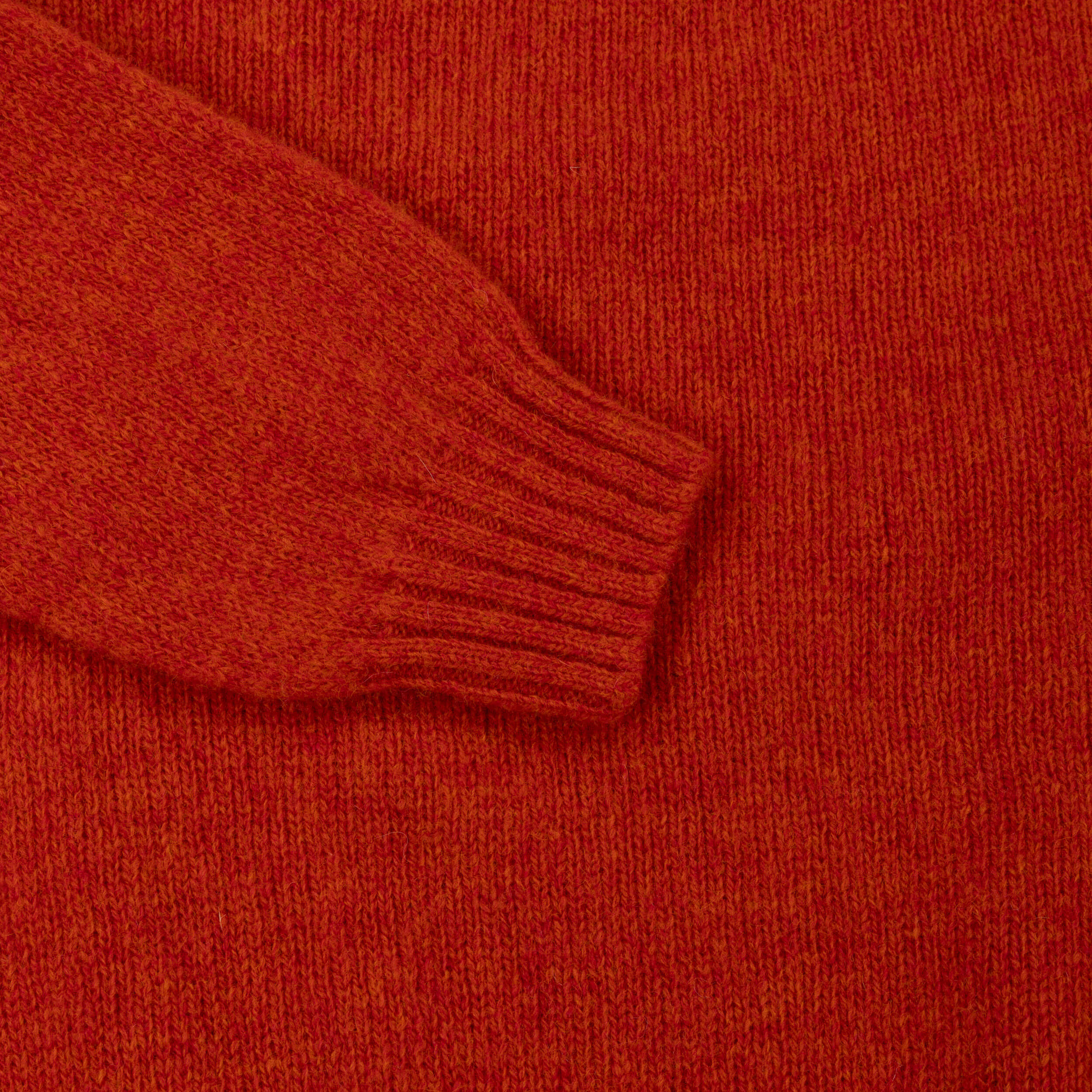 Shetland Lambswool Jumper in Tang - Image 3