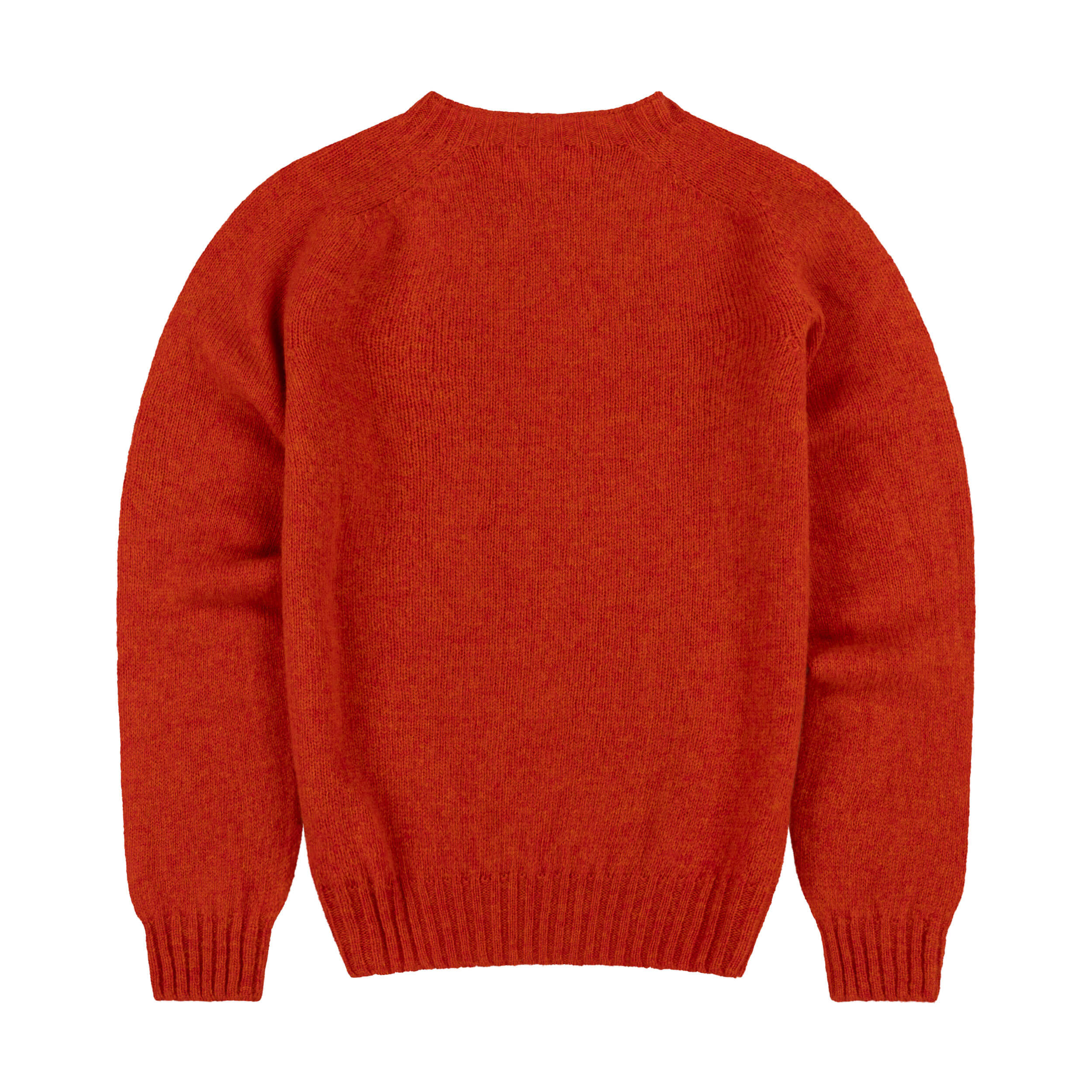 Shetland Lambswool Jumper in Tang - Image 4