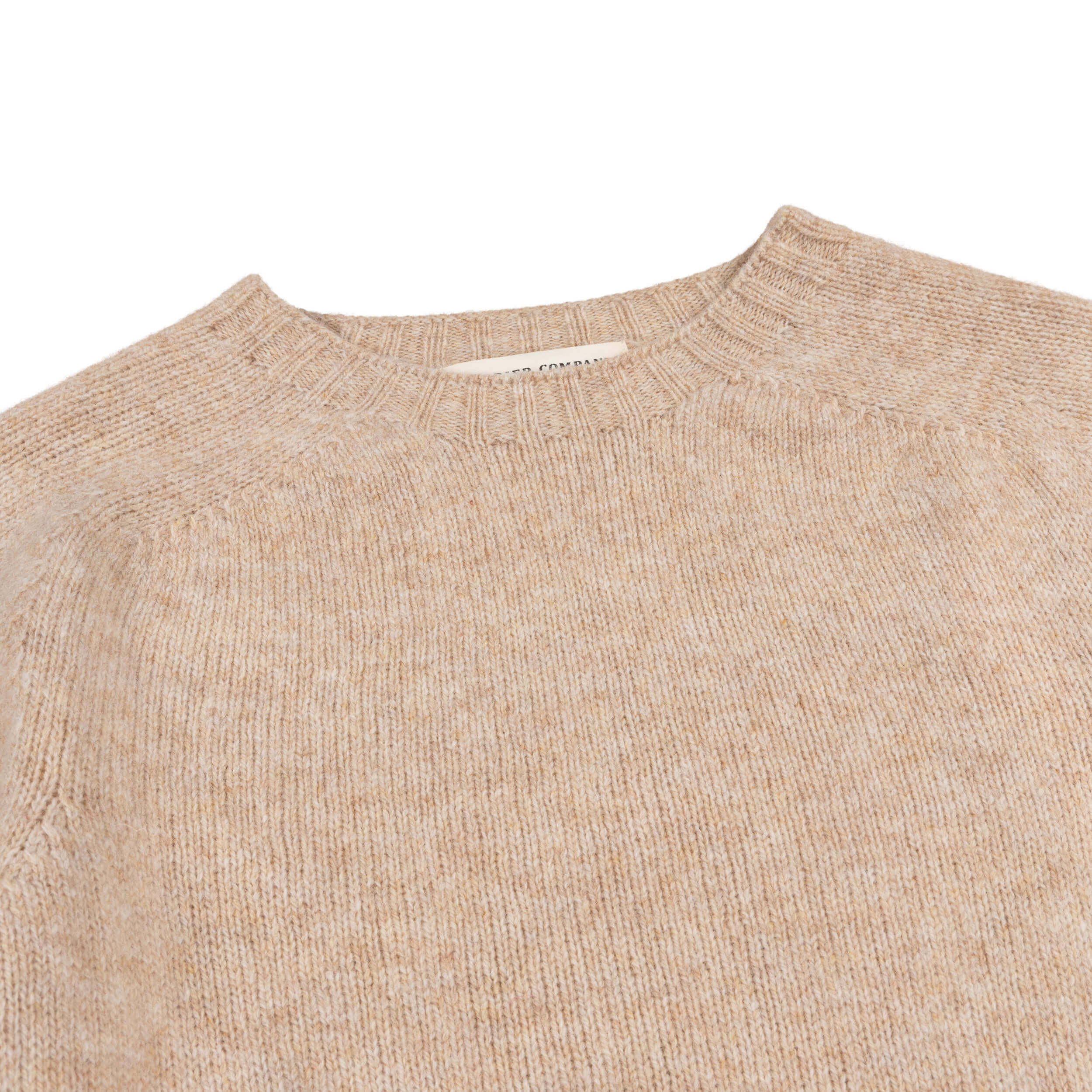 Shetland Lambswool Jumper in Calico - Image 3