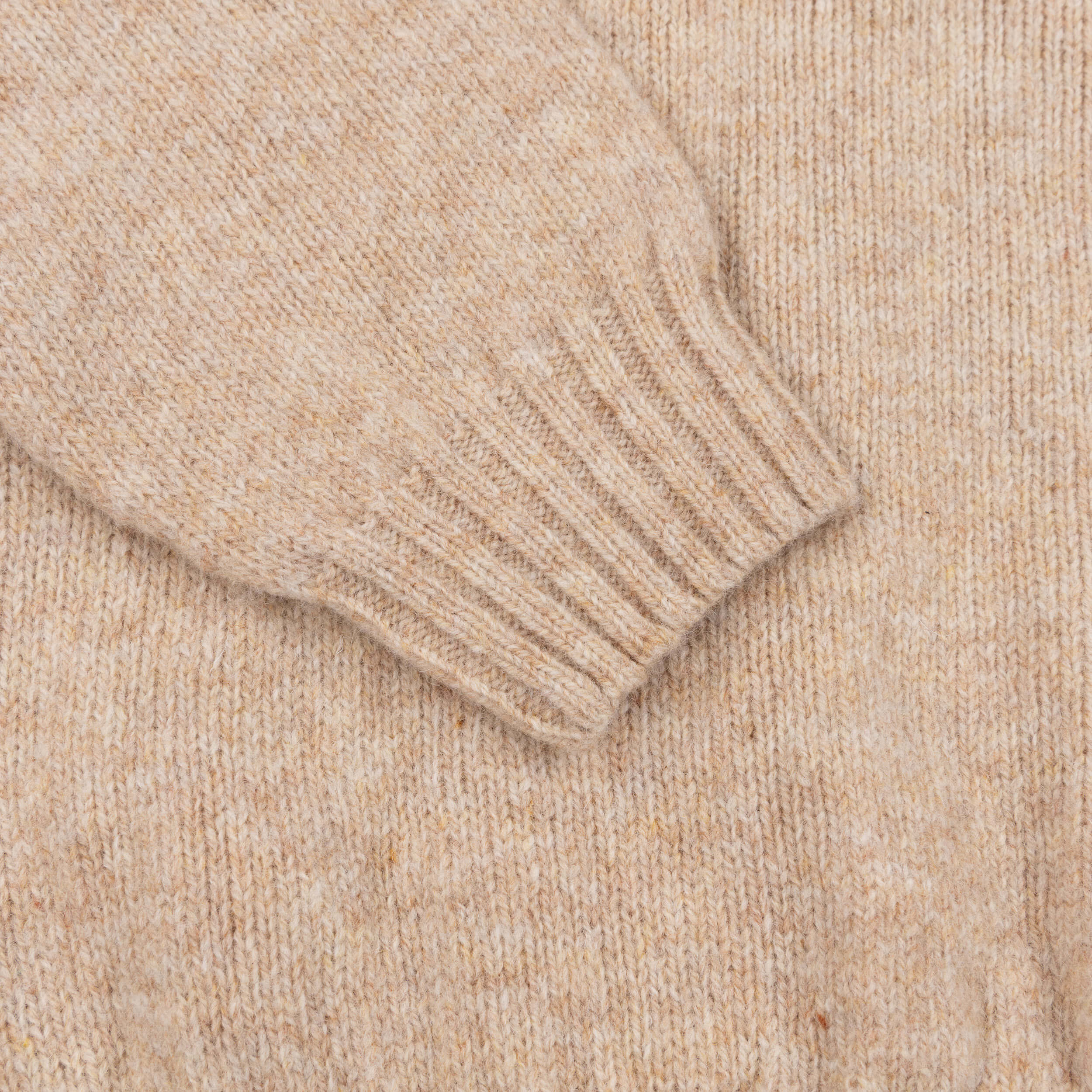 Shetland Lambswool Jumper in Calico - Image 4