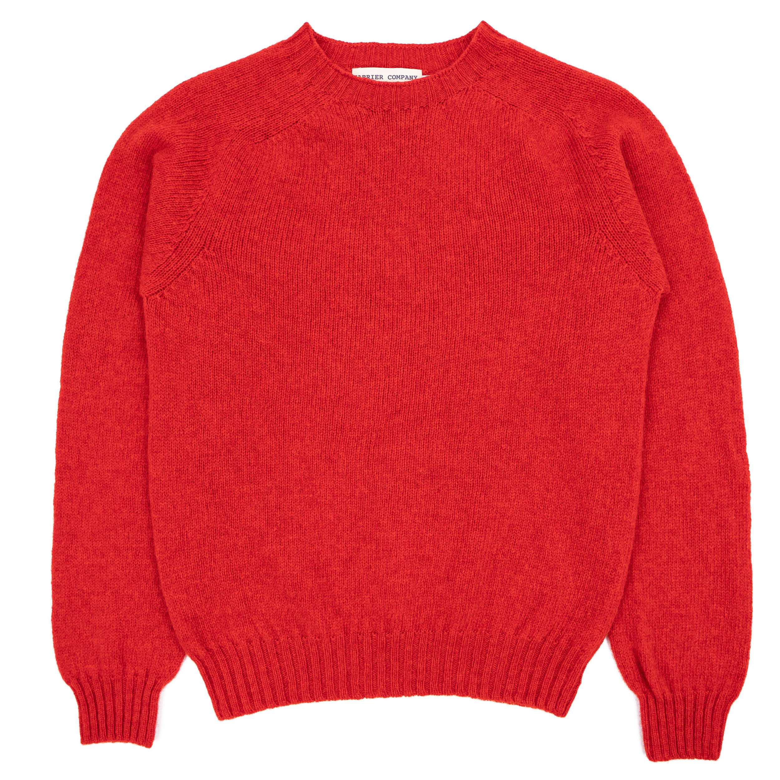 Shetland Lambswool Jumper in Poppy