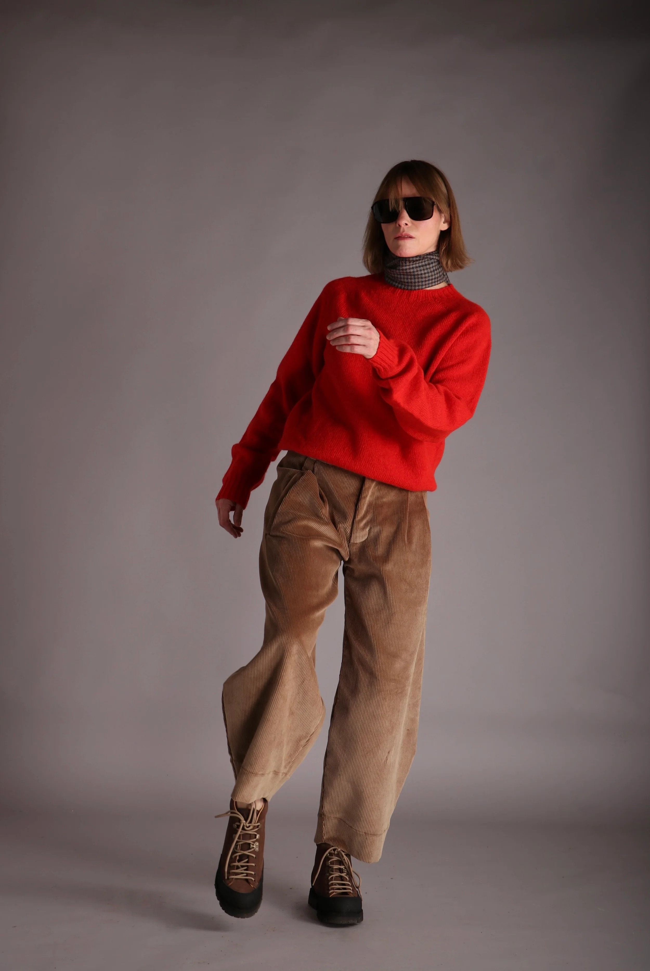 Shetland Lambswool Jumper in Poppy - Image 3