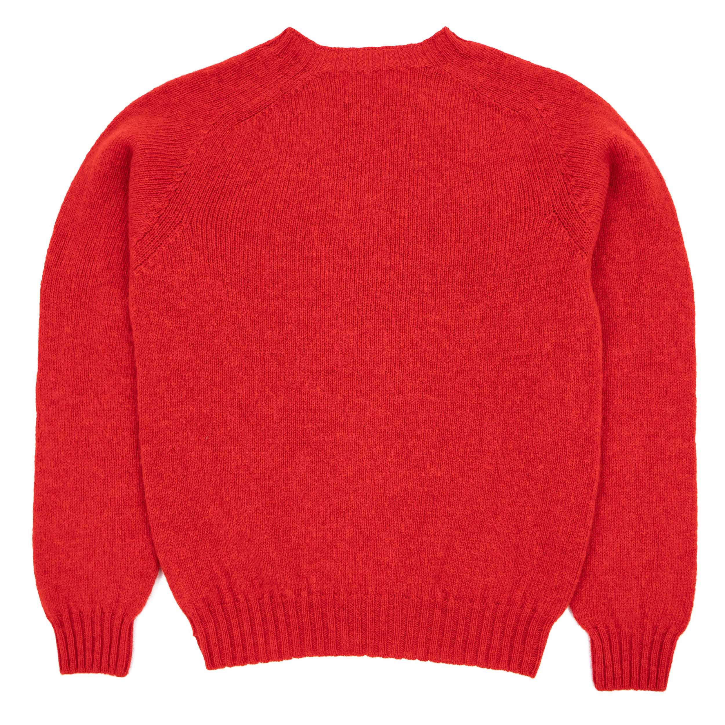 Shetland Lambswool Jumper in Poppy - Image 4