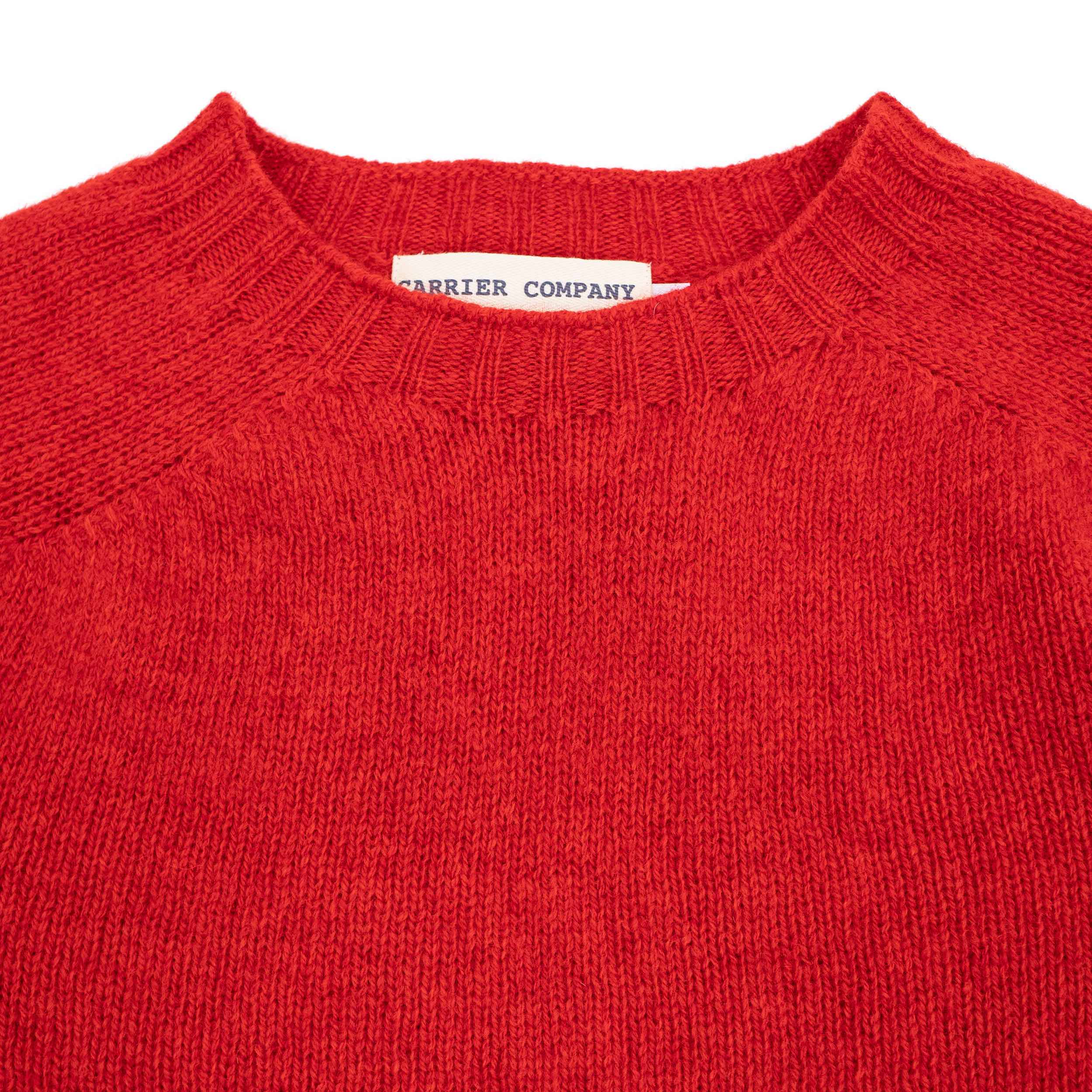 Shetland Lambswool Jumper in Poppy - Image 5