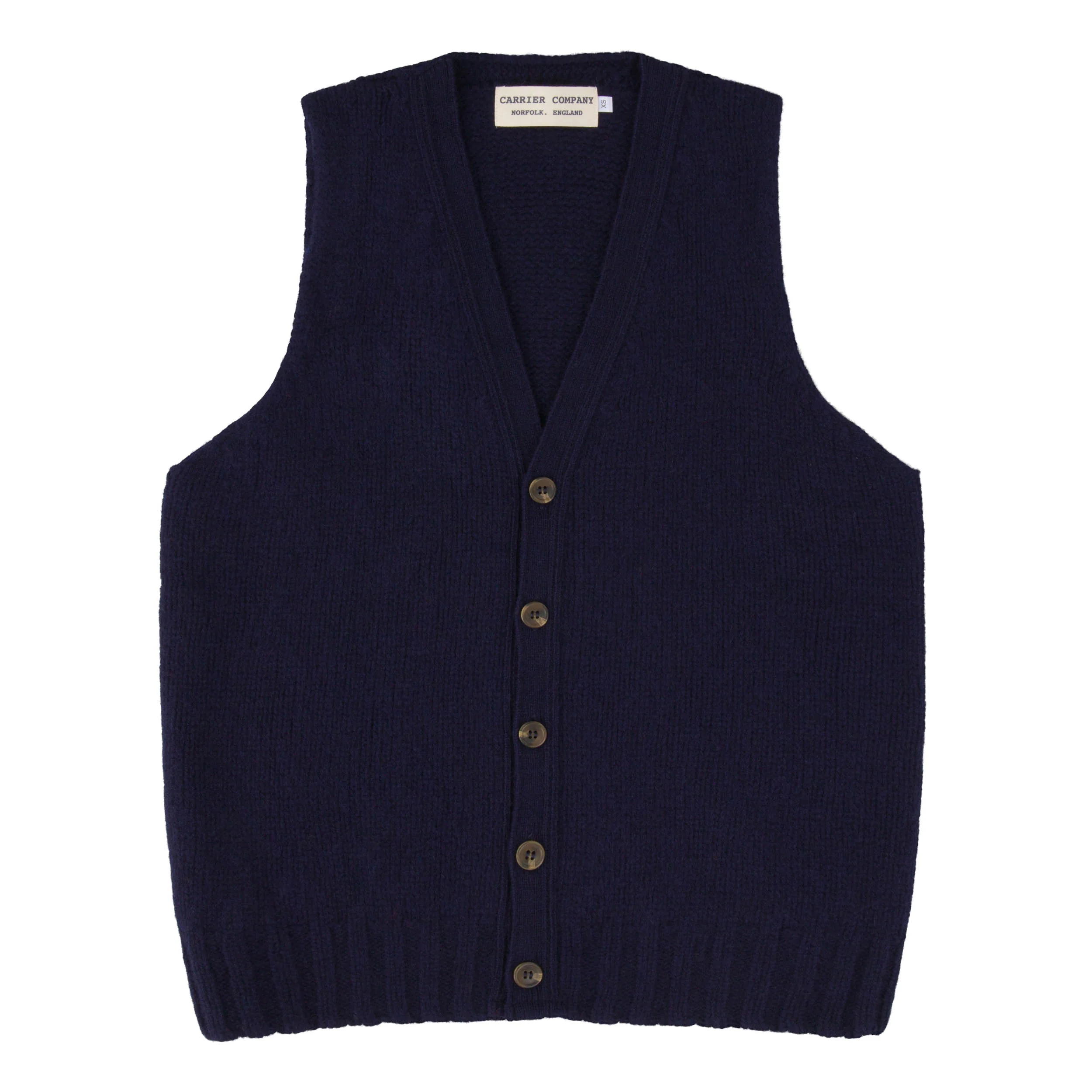Sleeveless Cardigan Navy