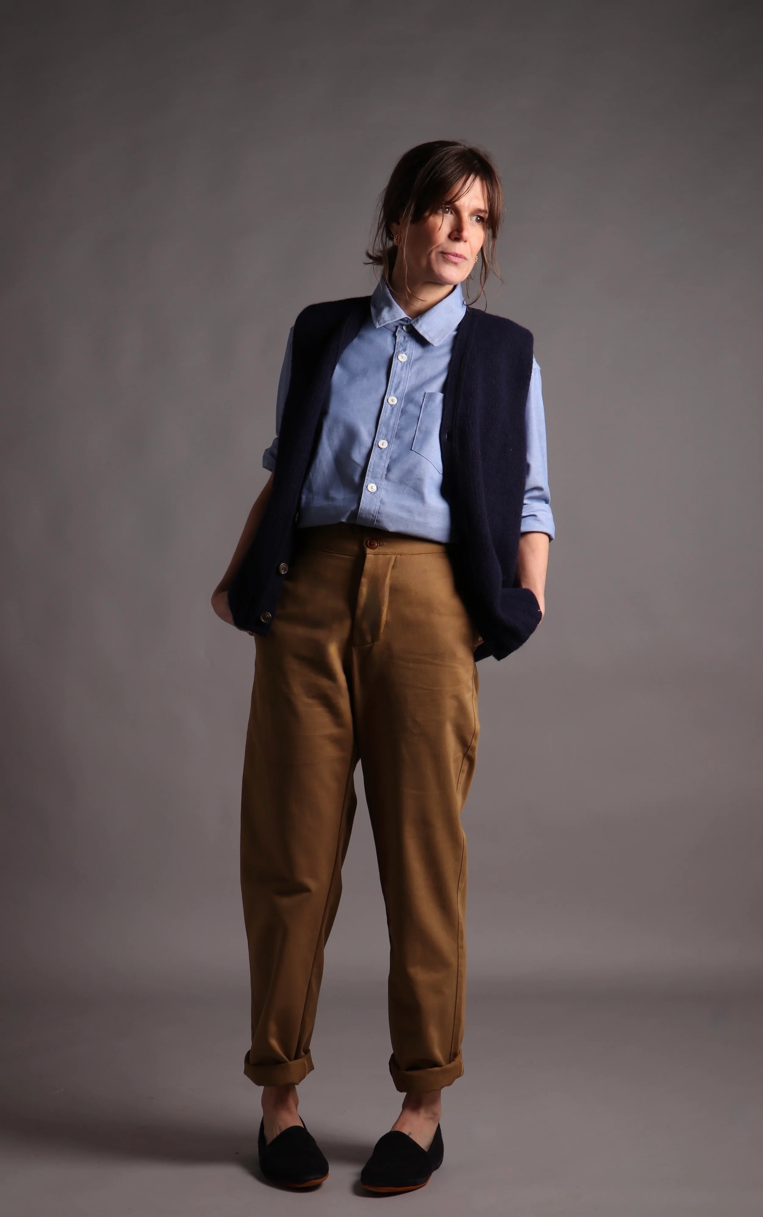 Sleeveless Cardigan Navy - Image 6