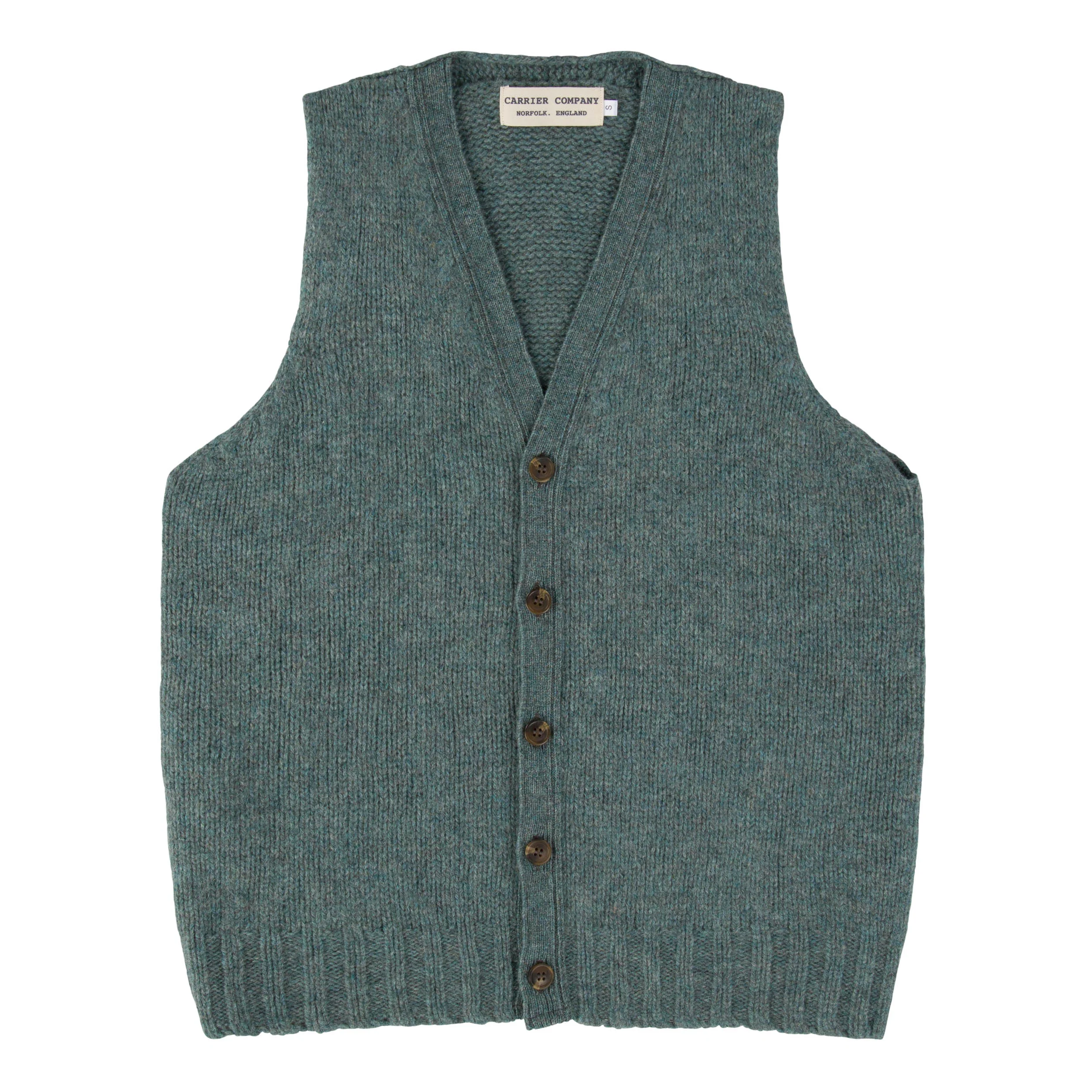 Sleeveless Cardigan Sea Glass