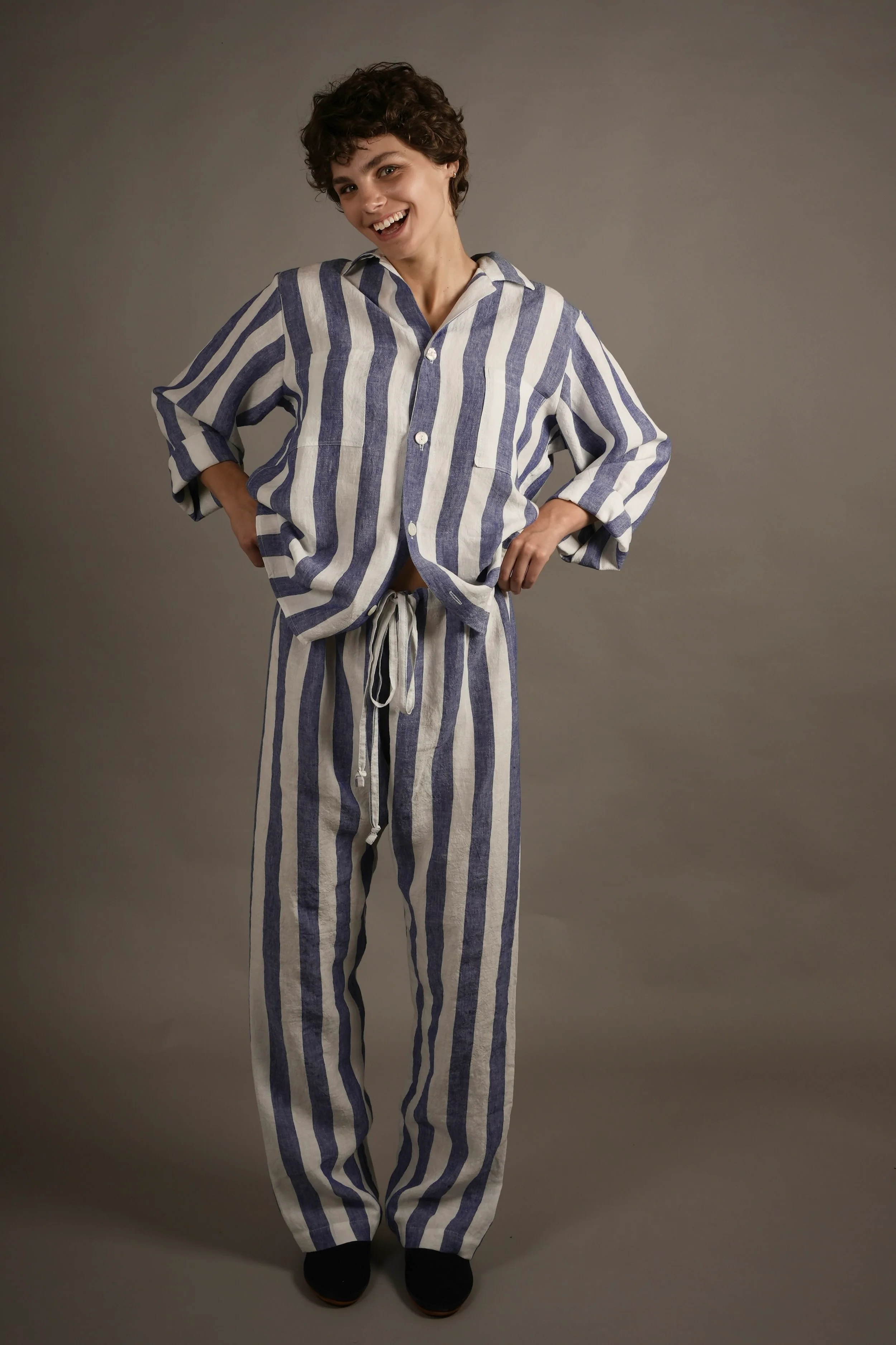 Striped Irish Linen Pyjamas - Image 9