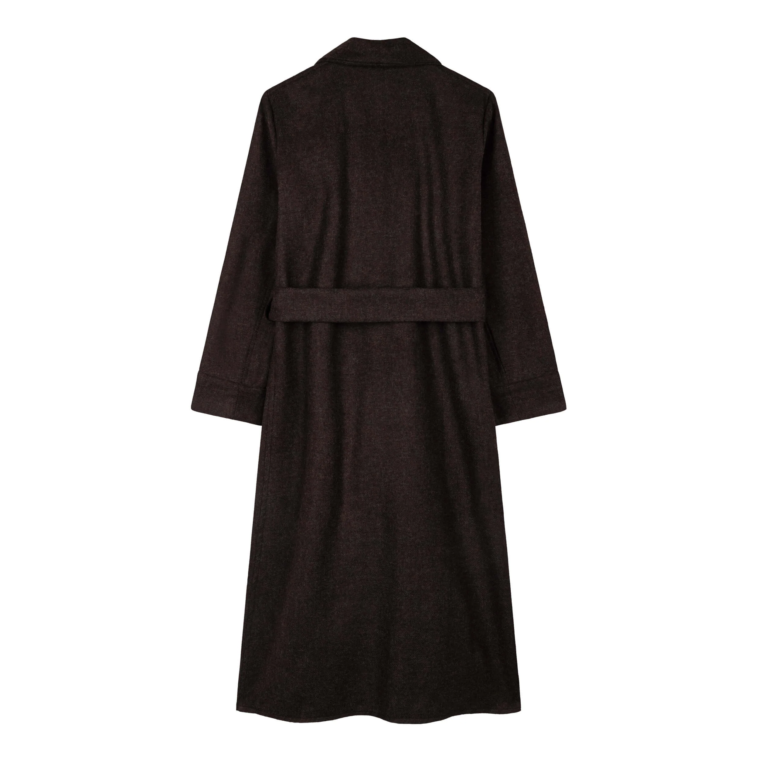 Wool Dressing Gown Chocolate - Image 2