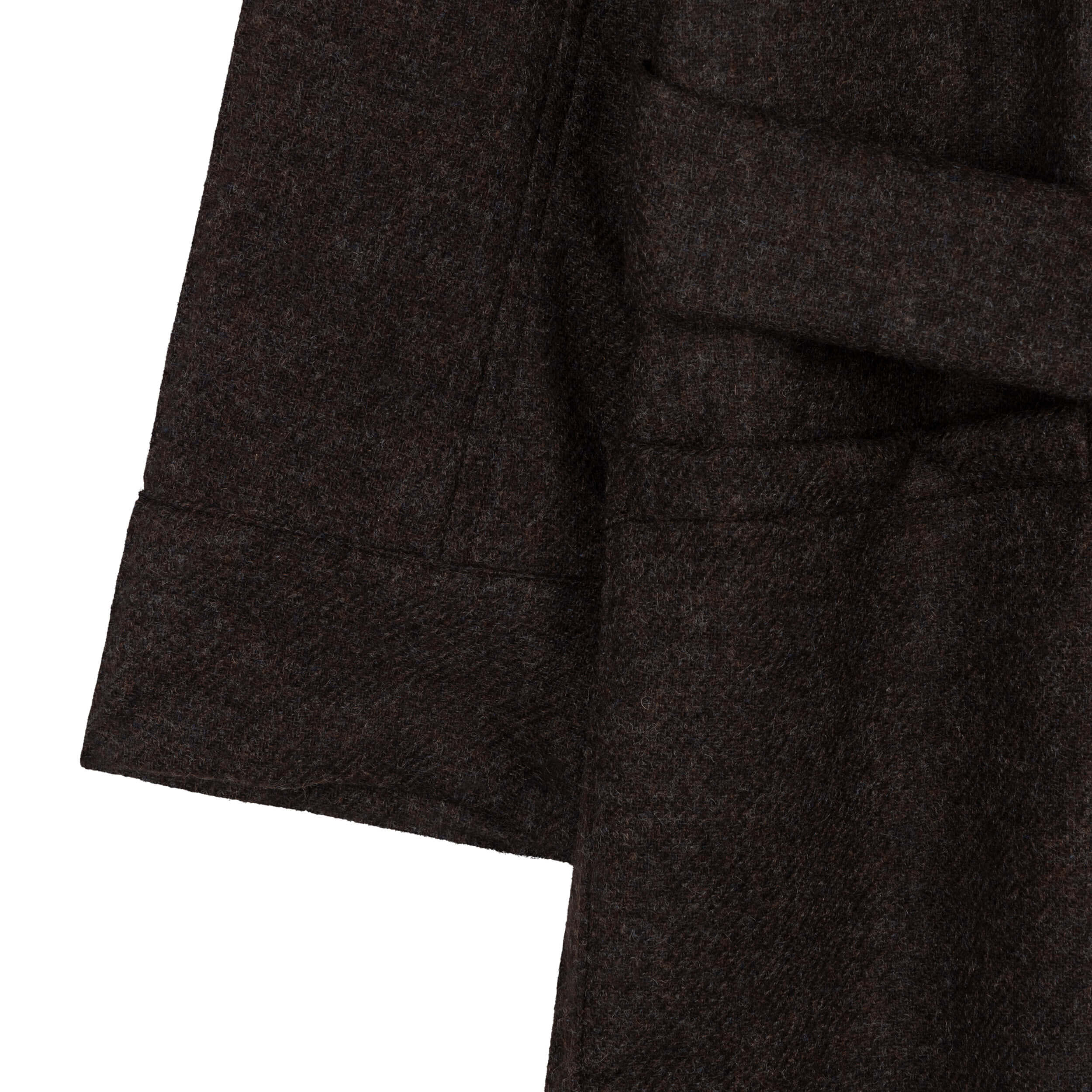 Wool Dressing Gown Chocolate - Image 4